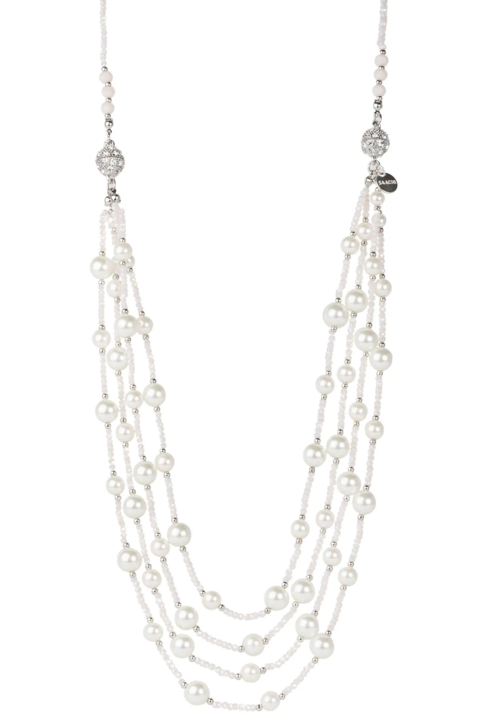 Elegant Convertible Layered Pearl Necklace for Women - Perfect for Weddings, Parties & Everyday Wear