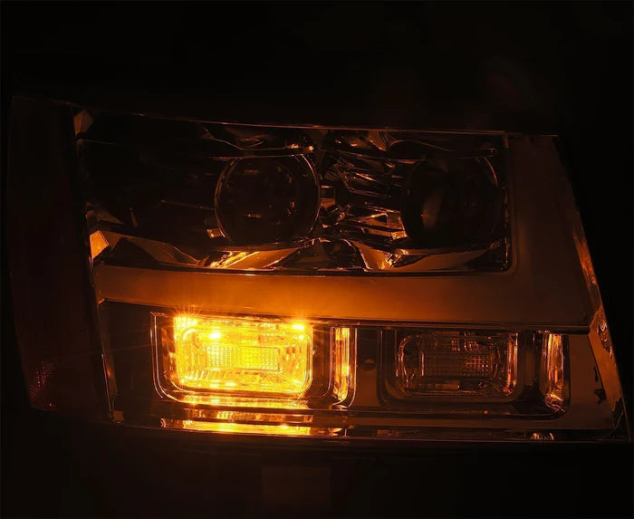 07-14 Chevrolet Tahoe/Suburban & 07-13 Avalanche LUXX Series Black LED Projector Headlights - High Performance Lighting for Night Driving & Off-Road Adventures