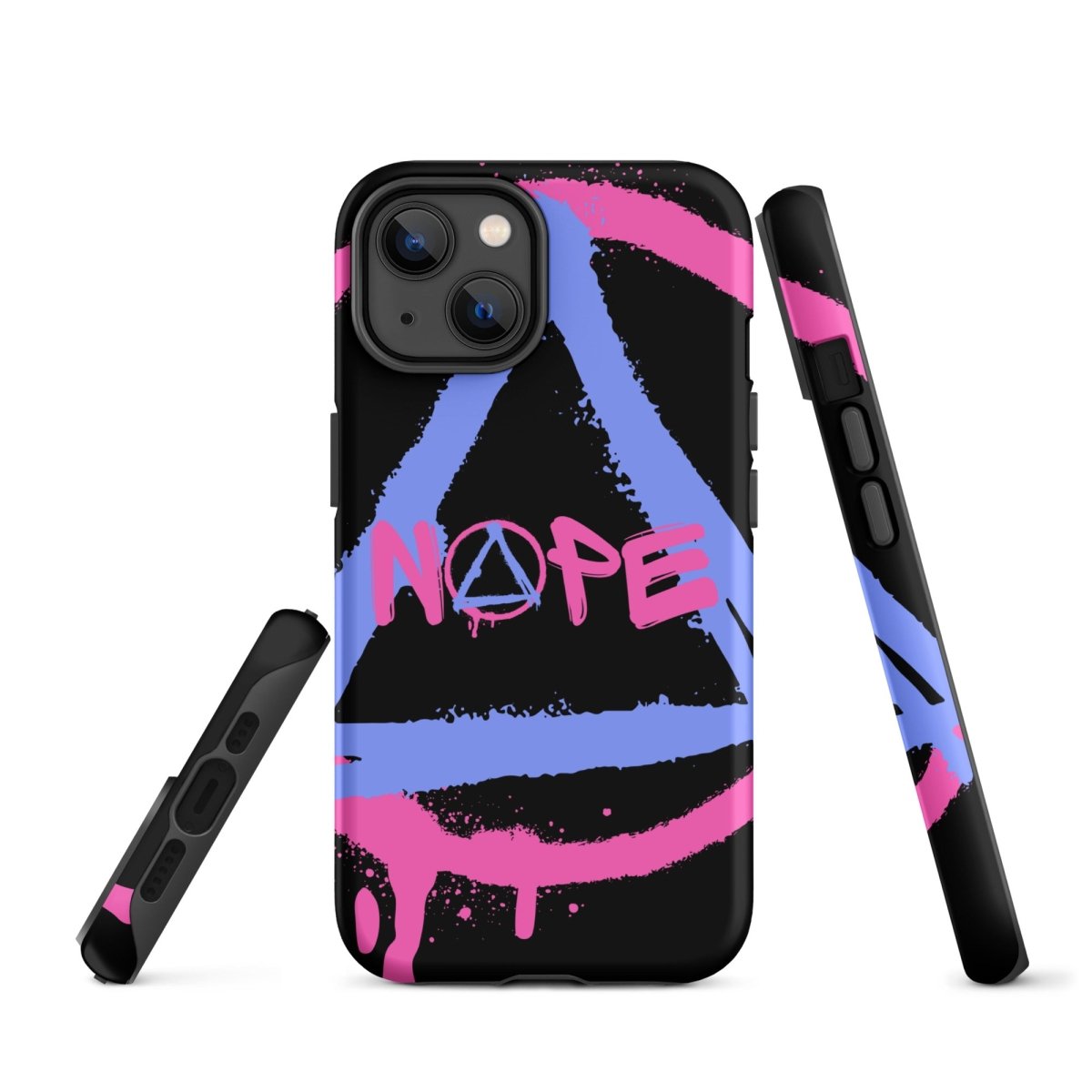 NOPE Symbol iPhone® Tough Case - Durable Protective Cover for iPhone 11/12/13/14/15 Pro Max - Anti-Scratch Shockproof Phone Case for Everyday Use & Outdoor Activities