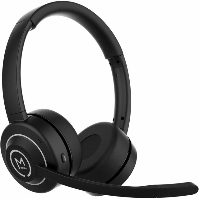 Morpheus m360 Sanctuary Wireless Noise Canceling UC Headset with Boom Mic - Bluetooth Headphones for Office, Gaming & Remote Work - Comfortable Over-Ear Design with Crystal Clear Audio