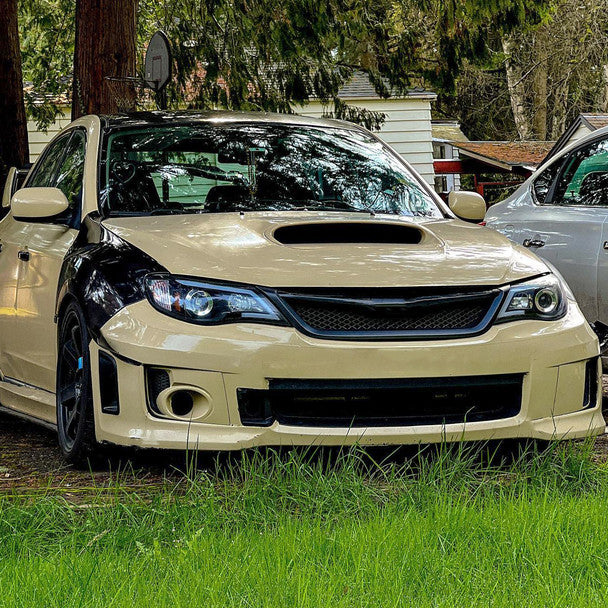 2008-2014 Subaru Impreza WRX & 2008-2011 Outback Sport LED Projector Headlights - Matte Black Housing with Clear Lens - High Performance Headlight Set for Night Driving & Off-Road Adventures