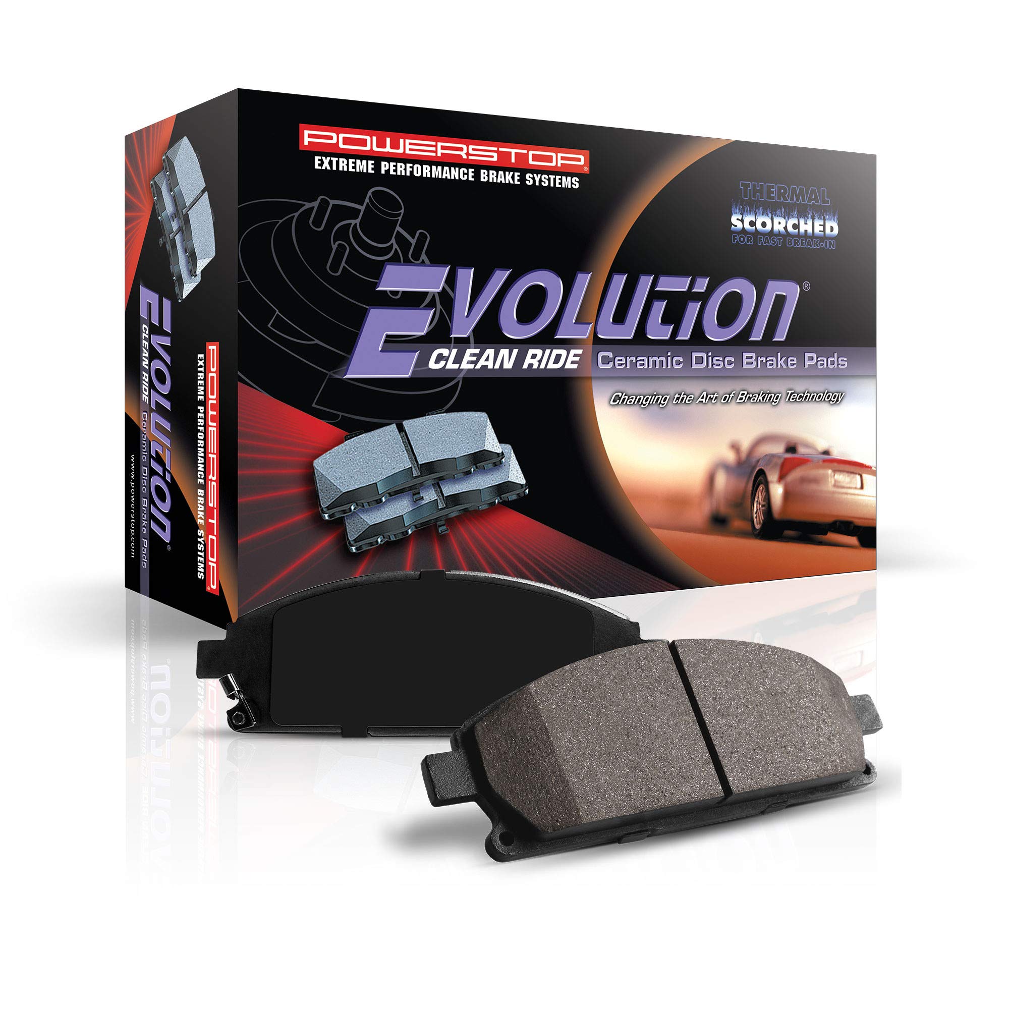 Power Stop 16-2301 Z16 Clean Ride Front Ceramic Brake Pads - Low Dust, Quiet Performance for Sedans & SUVs - Perfect for Daily Commuting & City Driving