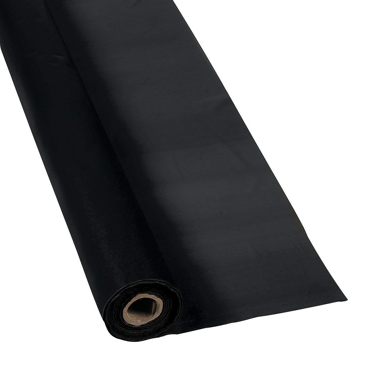 Black Disposable Tablecloth Roll 100ft - Party Supplies for Events & Picnics