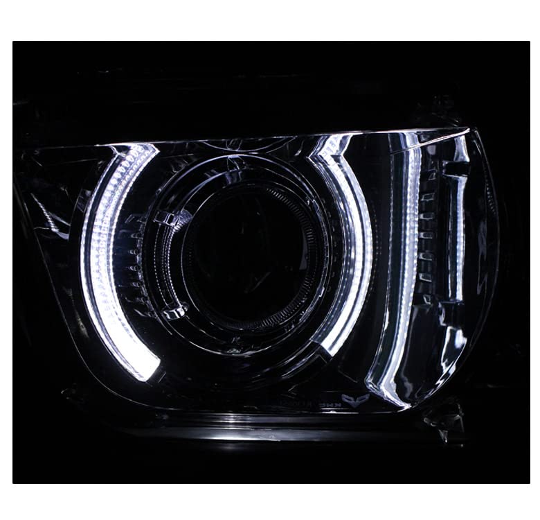 2010-2013 Chevy Camaro CCFL Halo Chrome Projector Headlights with 6