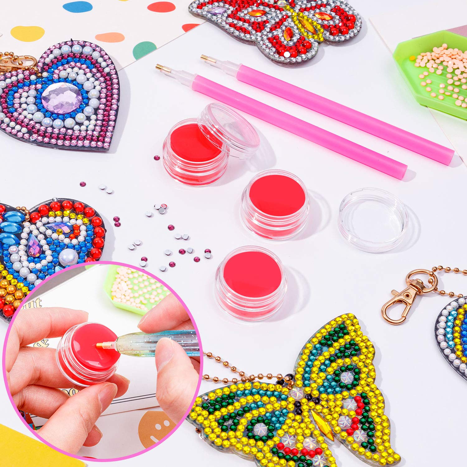 10 Pieces Diamond Painting Glue and Wax Kit with Storage Case - DIY Art Wax Holder, Glue Clay for Rhinestone Embroidery - Perfect for Crafting, Scrapbooking & Home Decor Projects