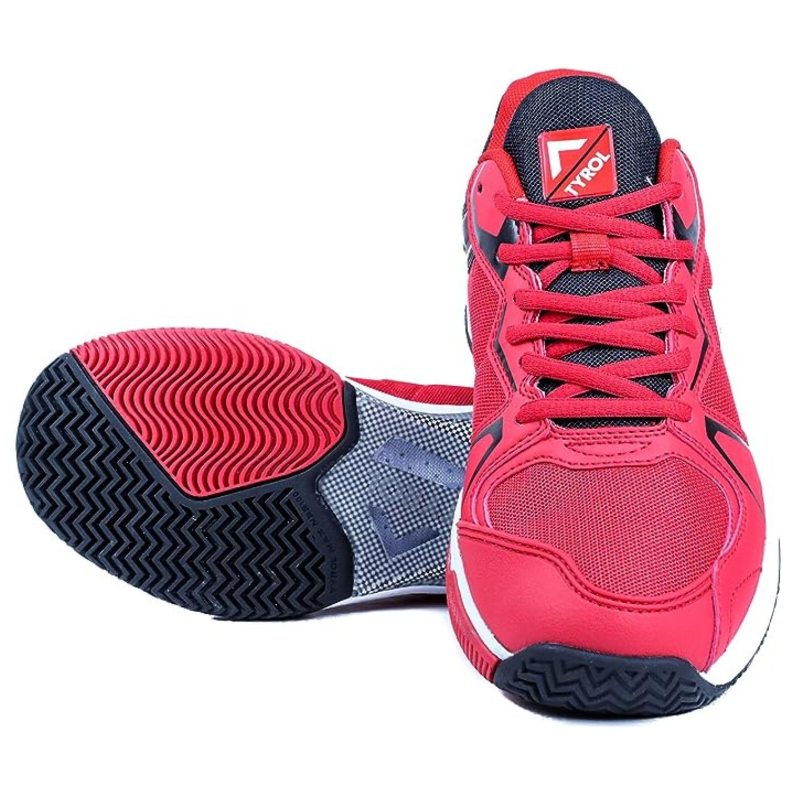 Men's Rally Series Pickleball Shoes - Breathable Court Sneakers for Pickleball & Tennis (Size 10, Red/Black) | Perfect for Indoor & Outdoor Court Sports