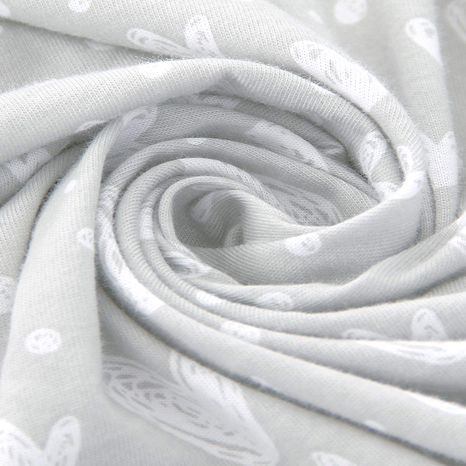 Soft & Breathable 100% Jersey Cotton Pack and Play Sheets - 2 Pack, Fits ADOVEL, BabyBond & ELEMARA 4-in-1 Bassinet Bedside Crib - Grey & White Star Print - Perfect for Nursery, Travel & Co-Sleeping