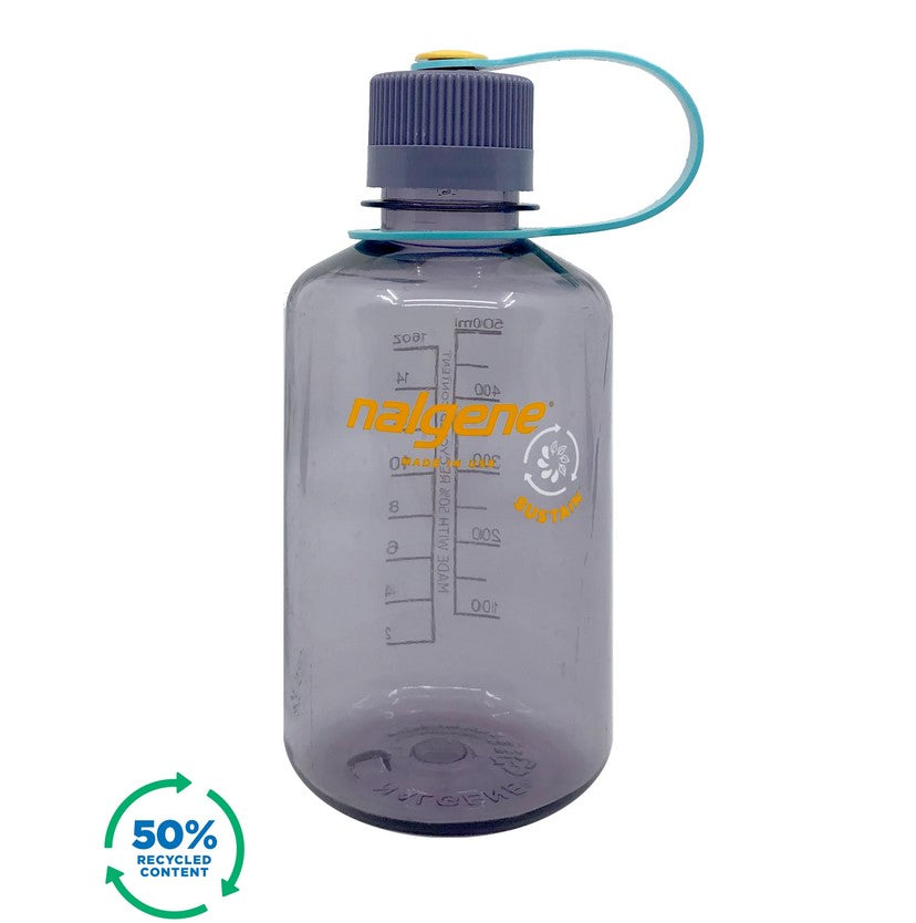 Nalgene 16oz Narrow Mouth Sustain Water Bottle - BPA-Free, Leak-Proof & Durable for Hiking, Camping & Outdoor Adventures