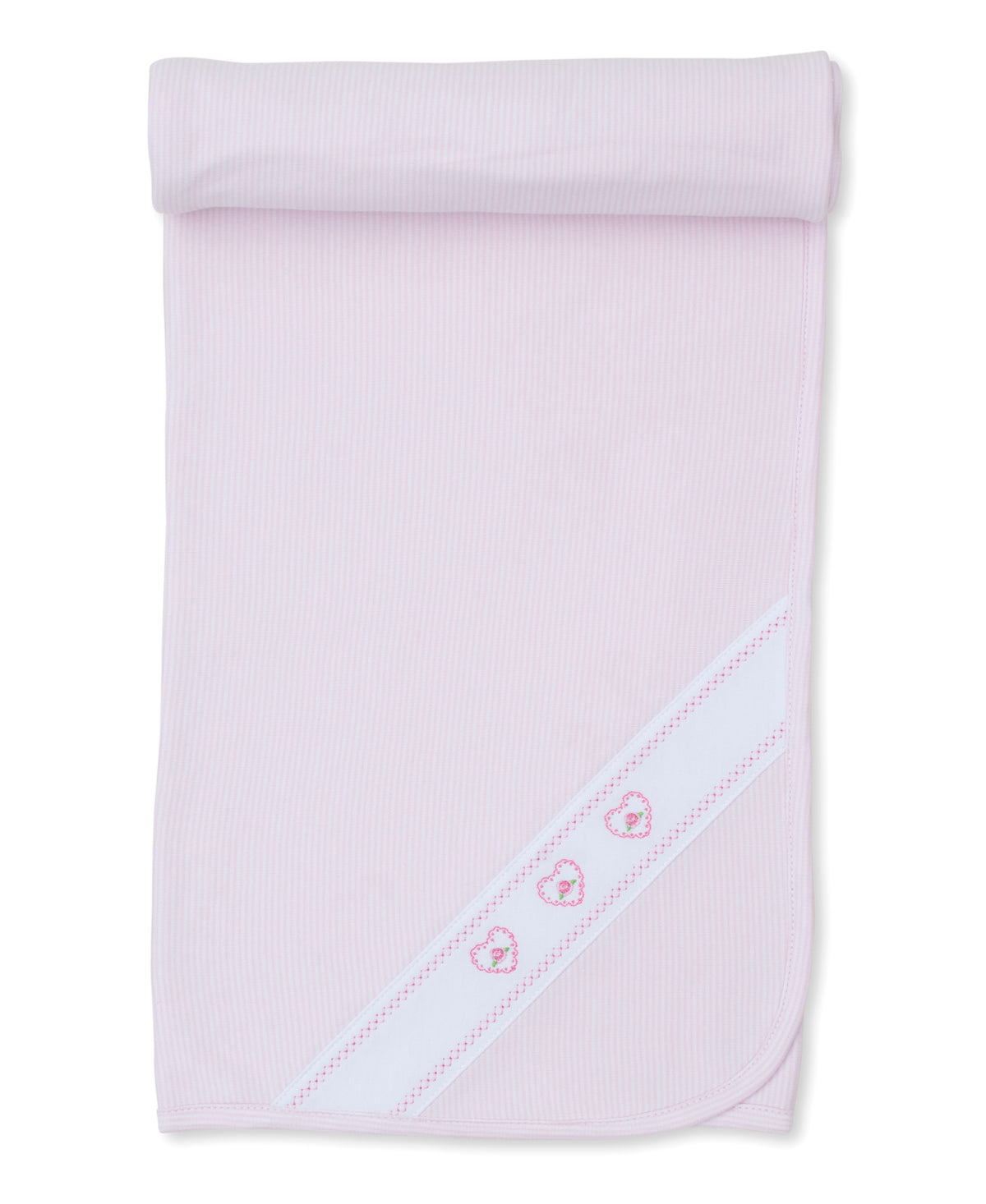 Classic Treasures Floral Heart Baby Blanket - Soft & Cozy Knit Blanket for Newborns, Infants & Toddlers - Perfect for Nursery, Swaddling, Stroller & Photo Props