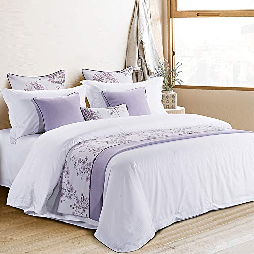 QCQZPL Elegant American-Style Bed Runner - Luxury Villa & Hotel Bed Scarf for Bedroom Decor, Perfect for B&B, Inn, and Home Use - Romantic First Love Design (Model 50180) - Ideal for Weddings, Guest Rooms, and Master Bedroom Styling