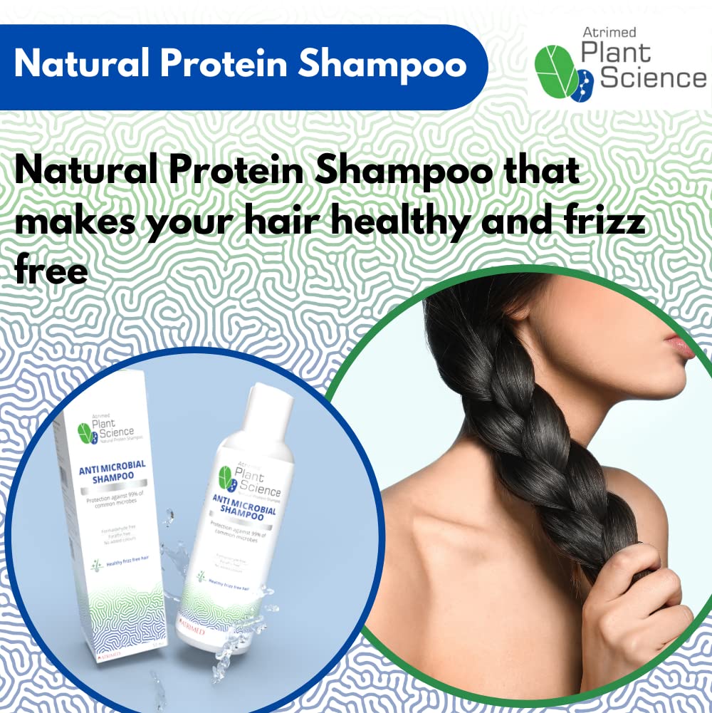Atrimed Plant Science Natural Protein Shampoo for Damaged Hair Repair - 500ml | Healthy, Frizz-Free Hair Care | Perfect for Dry, Brittle Hair & Daily Nourishment
