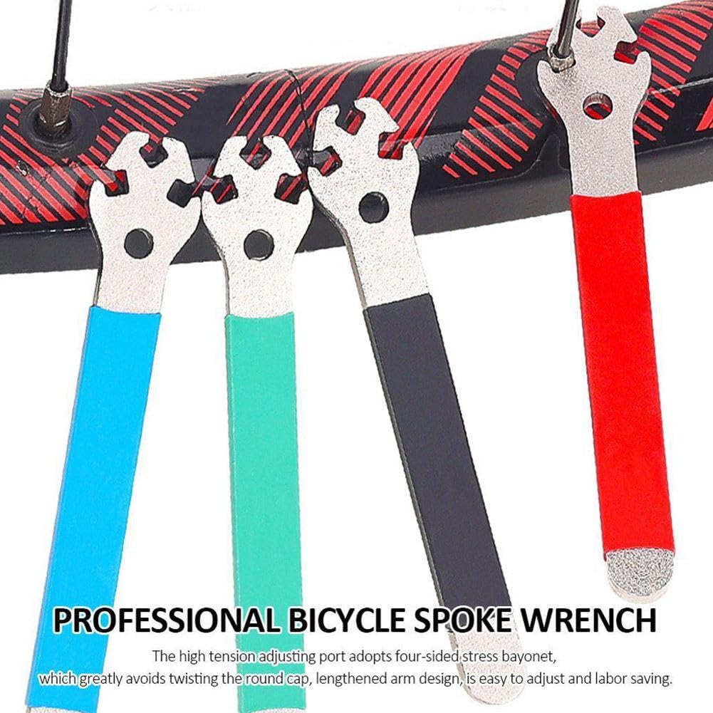 **Bike Spoke Pedal Wrench - Anti-Slip Bicycle Wheel Rim Spanner Tool for Road & Mountain Bikes - Portable Bike Repair Kit for Tire Adjustments & Maintenance**    *(Perfect for On-the-Go Cyclists, DIY Bike Repairs, and Professional Mechanics)*
