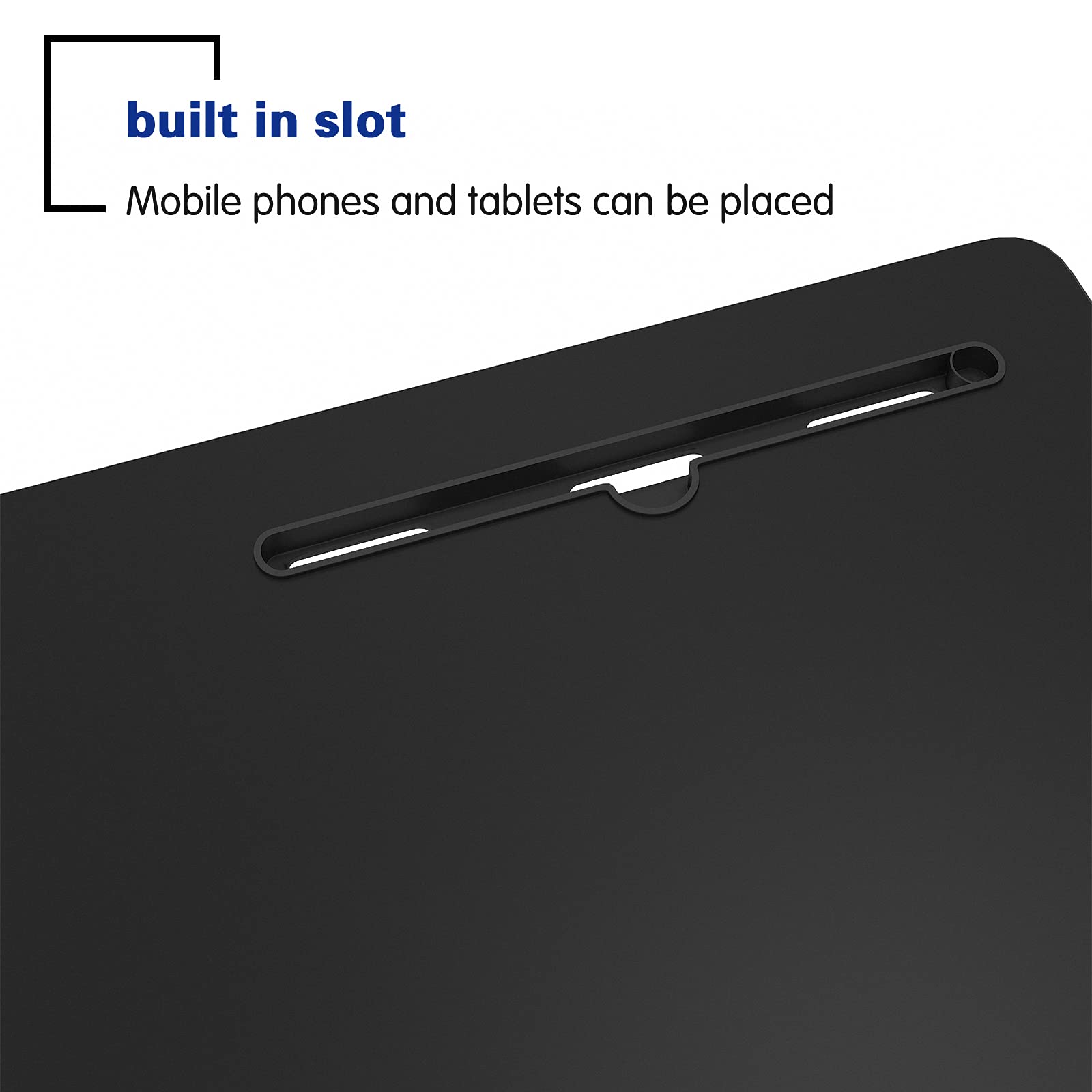 Soges Adjustable Rolling Laptop Desk Cart - 31.5 Inch Mobile Sofa Side Table with Tablet Slot, Portable Standing Laptop Table for Couch, Bed, and Office, Black - Perfect for Home, Office, and Dorm Use