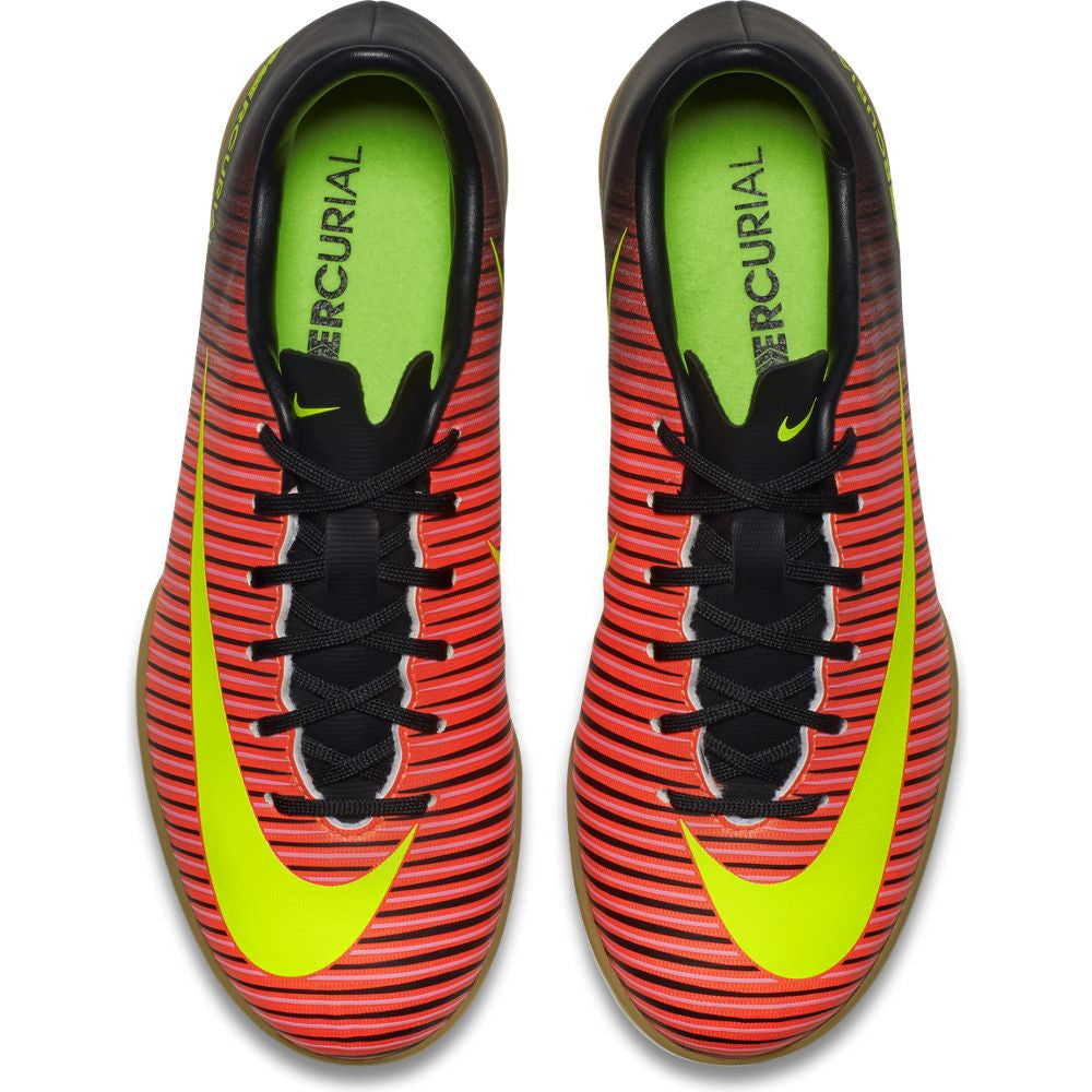 Nike MercurialX Victory VI IC Indoor Soccer Shoes for Men - Total Crimson | Lightweight Football Cleats for Indoor Courts & Futsal | Perfect for Training & Competitive Matches