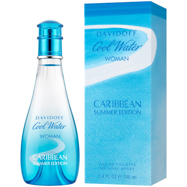 Cool Water Caribbean Summer Edition 3.4 oz Eau de Toilette for Women | Tropical Floral Fragrance for Beach Vacations & Summer Evenings