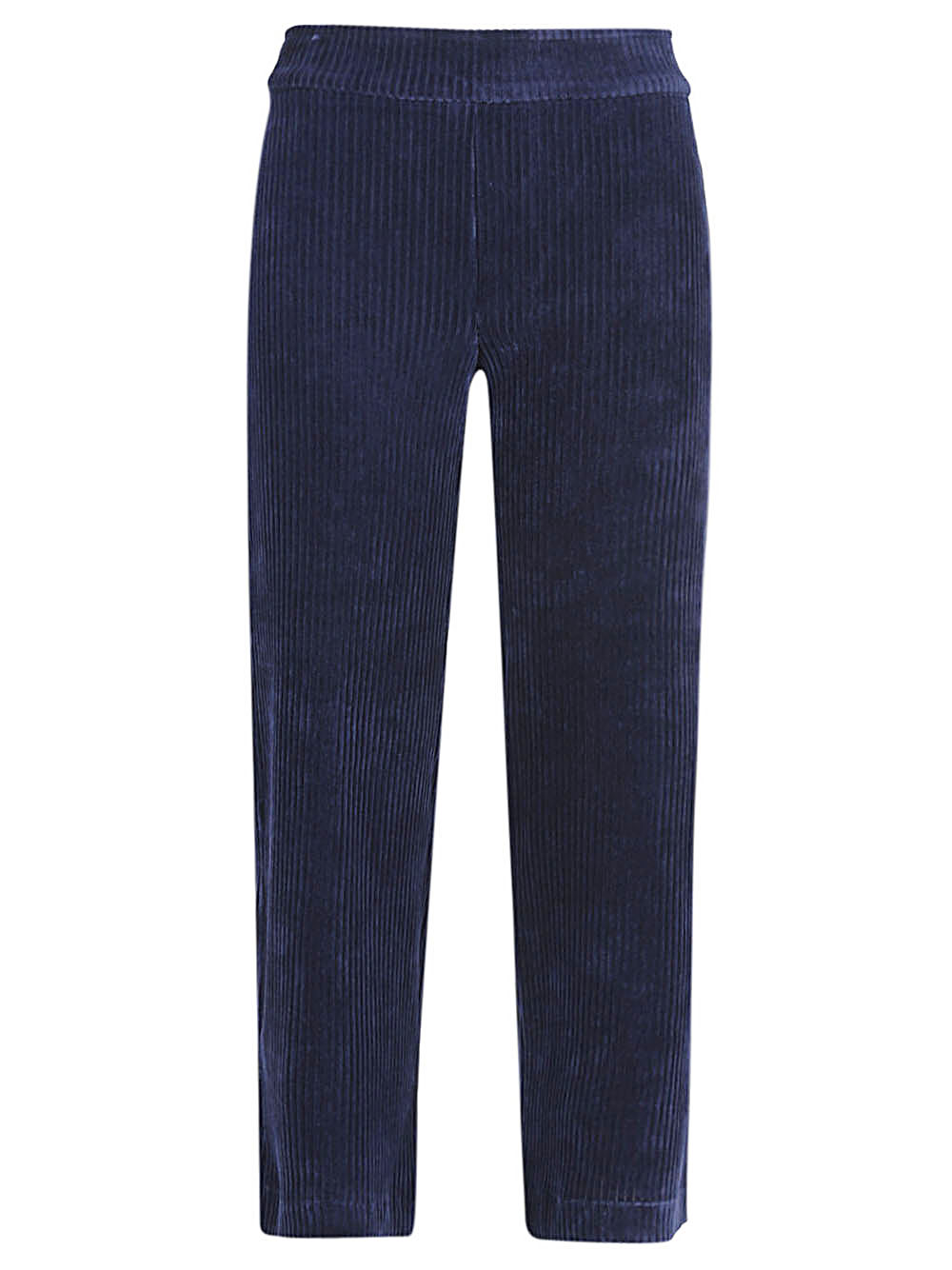 AVENUE MONTAIGNE Women's High-Waisted Blue Trousers - Stylish Office Pants for Work & Business Casual Outfits