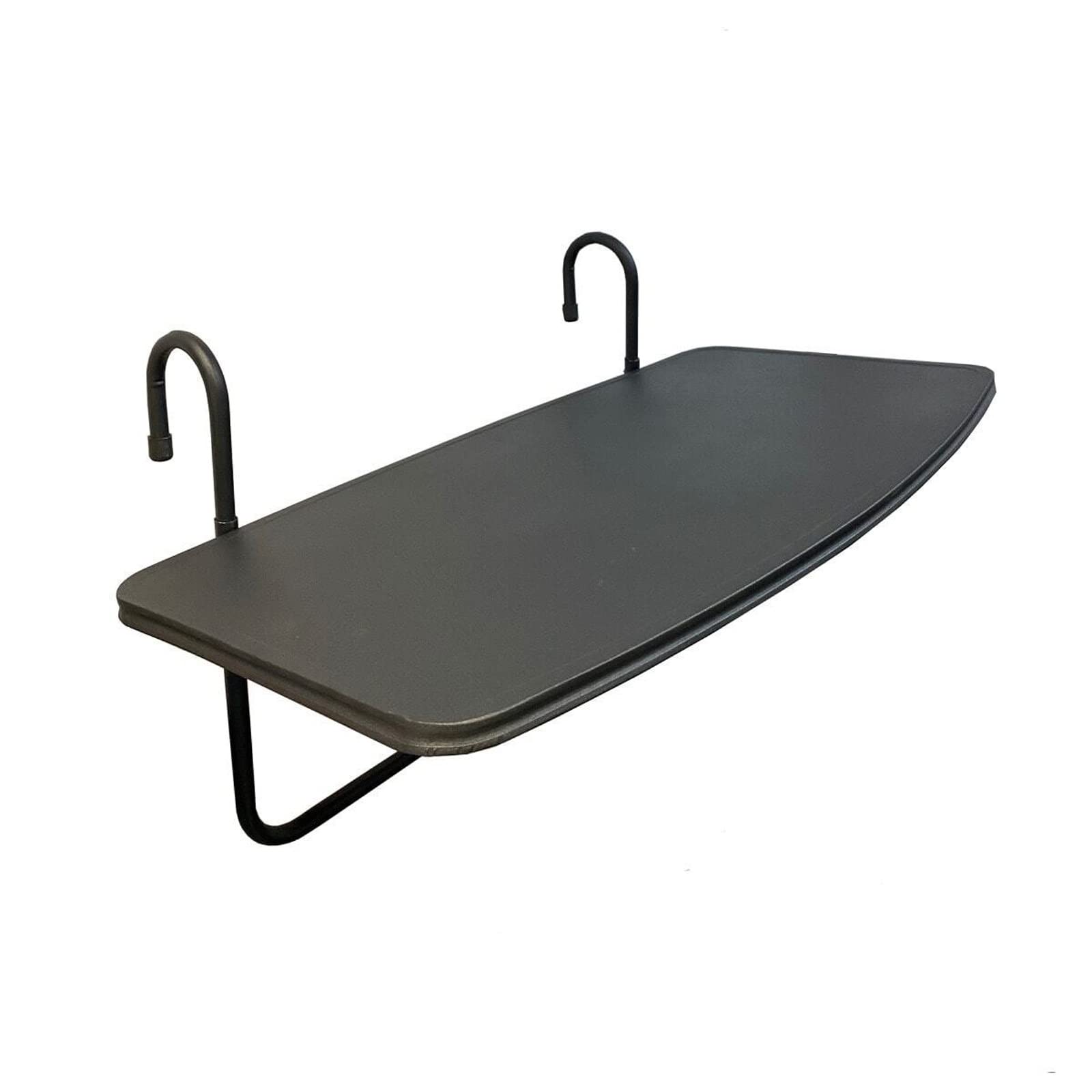 TOMYEUS Adjustable Folding Balcony Table - Outdoor Hanging Railing Bar Table for Patio, Garden & Deck - Space-Saving Iron Balcony Furniture for Small Spaces, Coffee & Dining Use