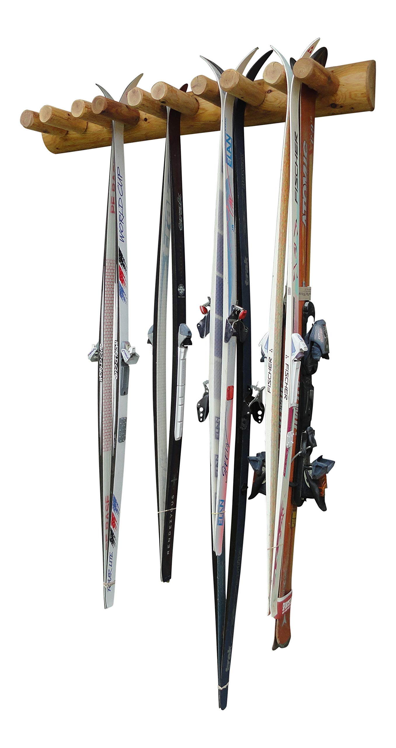 10-Slot Wall Mounted Ski Rack - Heavy Duty Ski Storage Organizer for Garage & Home - Vertical Ski Holders for Indoor Use - Perfect for Organizing Skis, Snowboards & Poles in Winter Sports Season