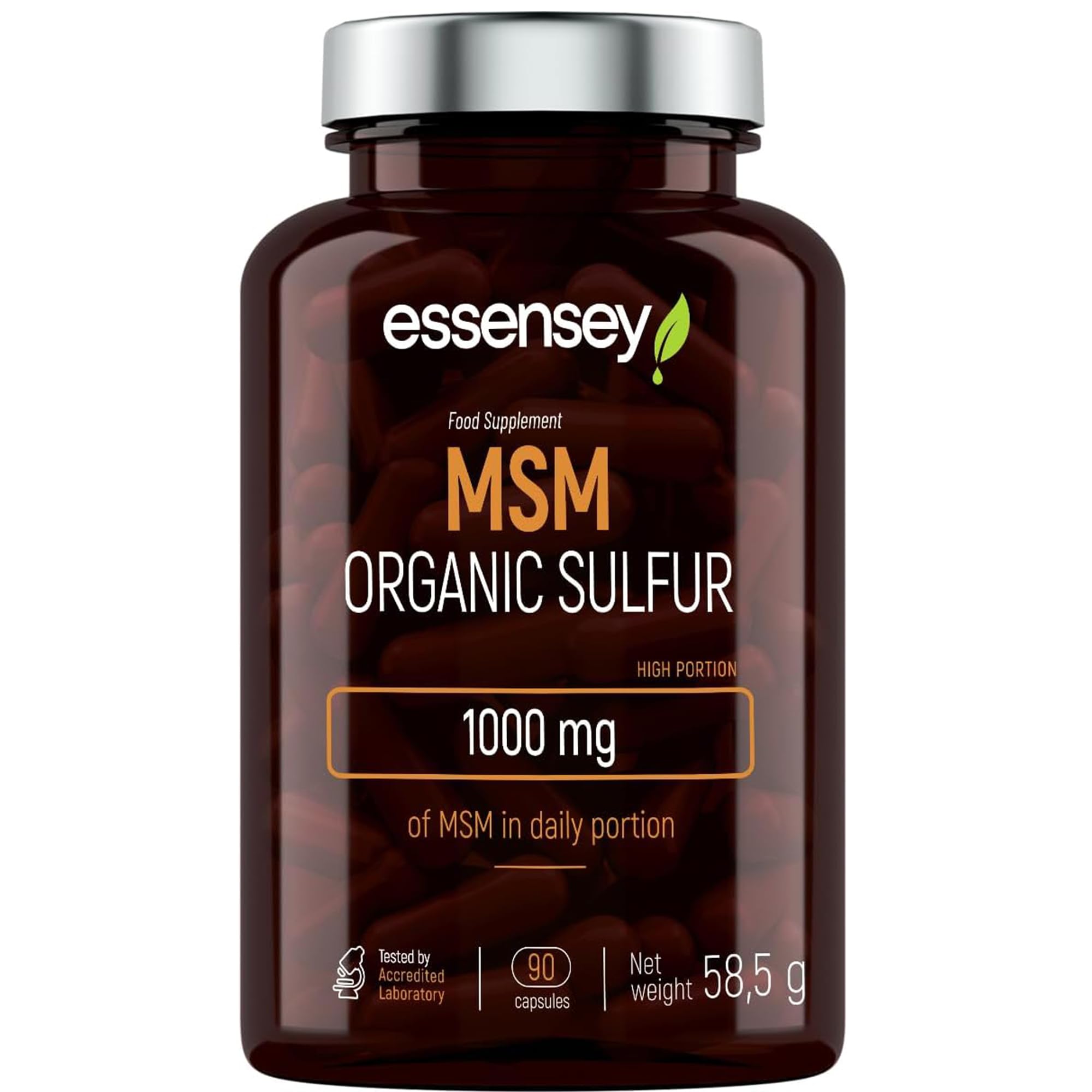 Essensey MSM Organic Sulfur Capsules 1000mg - 90 Count | Joint Support & Muscle Recovery Supplement for Active Lifestyle