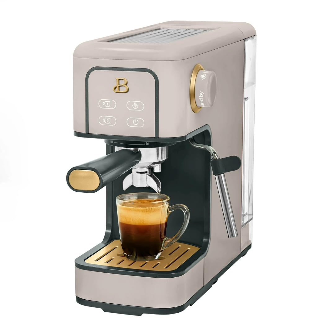Premium 20-Bar Pressure Espresso Machine - Slim Fast Heating Coffee Maker with Milk Frother for Home & Office (Porcini Taupe) | Perfect for Espresso, Cappuccino & Latte Lovers