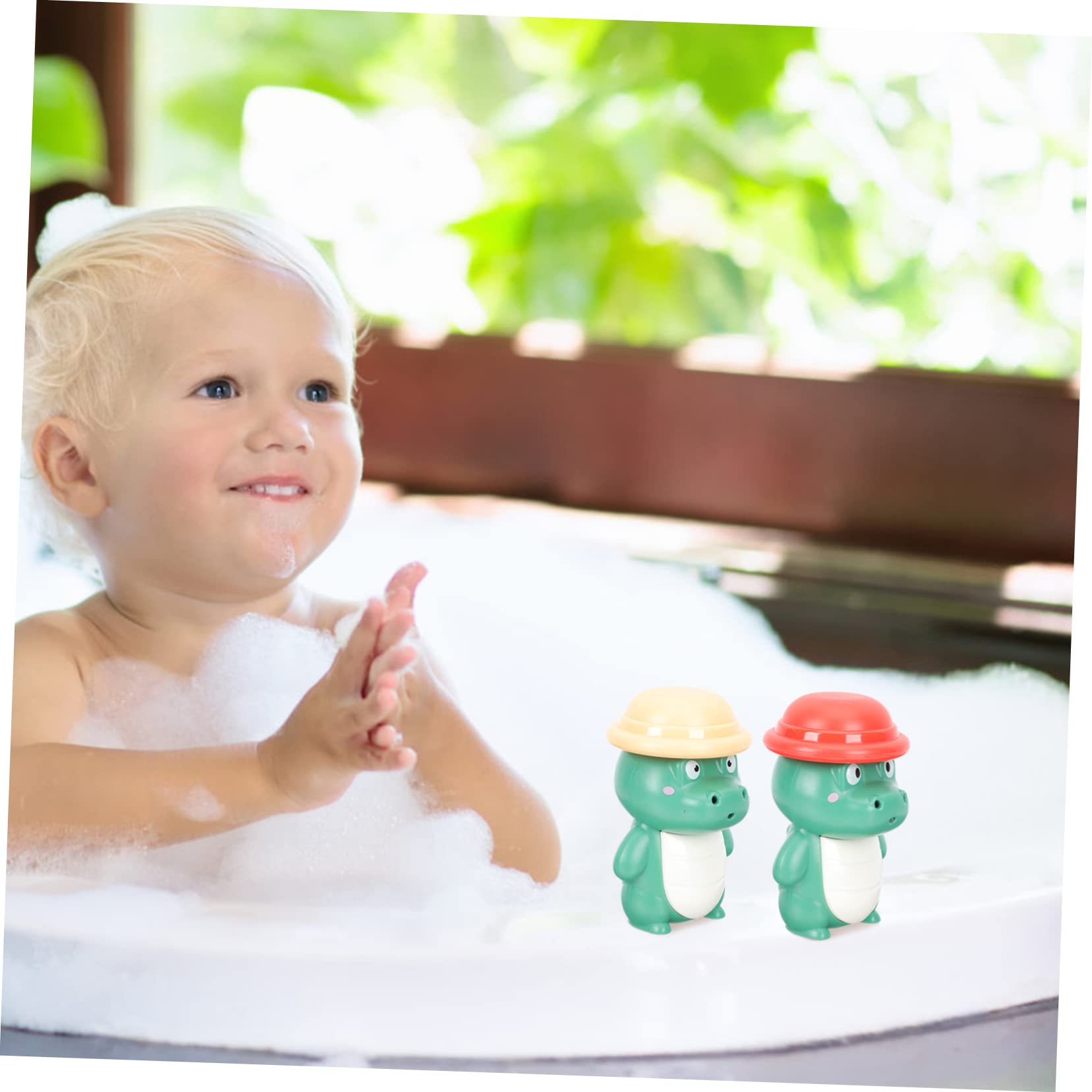 VICASKY 6-Piece Bath Toys Set - Fun Animal Water Sprinkler & Crocodile Bathtub Toys for Toddlers - BPA-Free ABS Plastic for Safe Bath Time Play | Perfect for Kids Bath Time, Pool Parties & Outdoor Water Activities