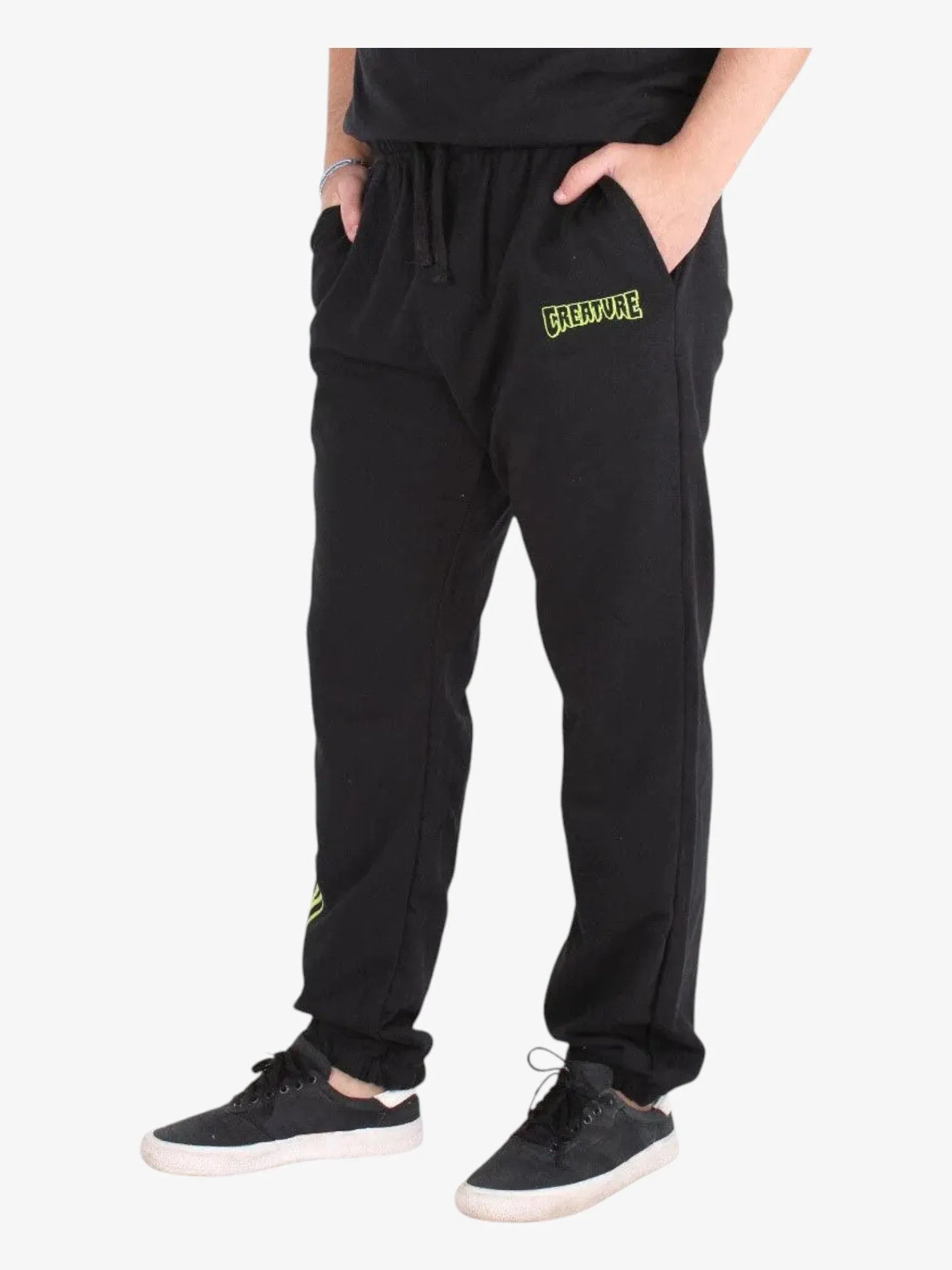 Men's Straight Leg Jogger Pants with Rustic Print - Black | Casual Streetwear & Lounge Comfort for Everyday Wear