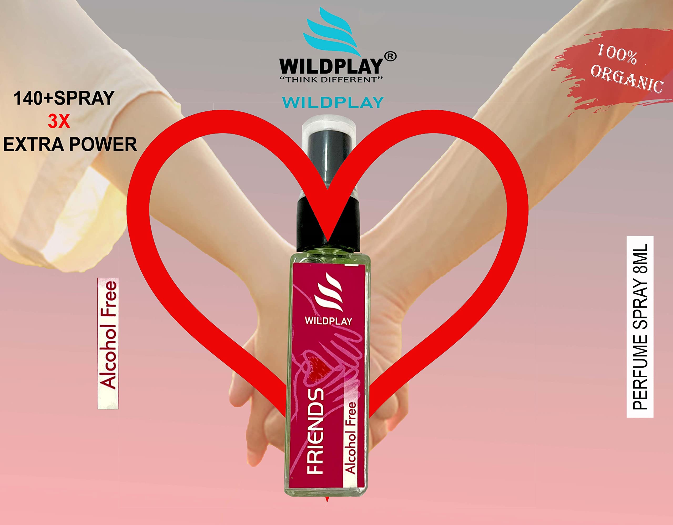 Wildplay Friends Alcohol-Free Spray Perfume for Women & Men - Long Lasting Fragrance for Daily Wear, Work, and Special Occasions