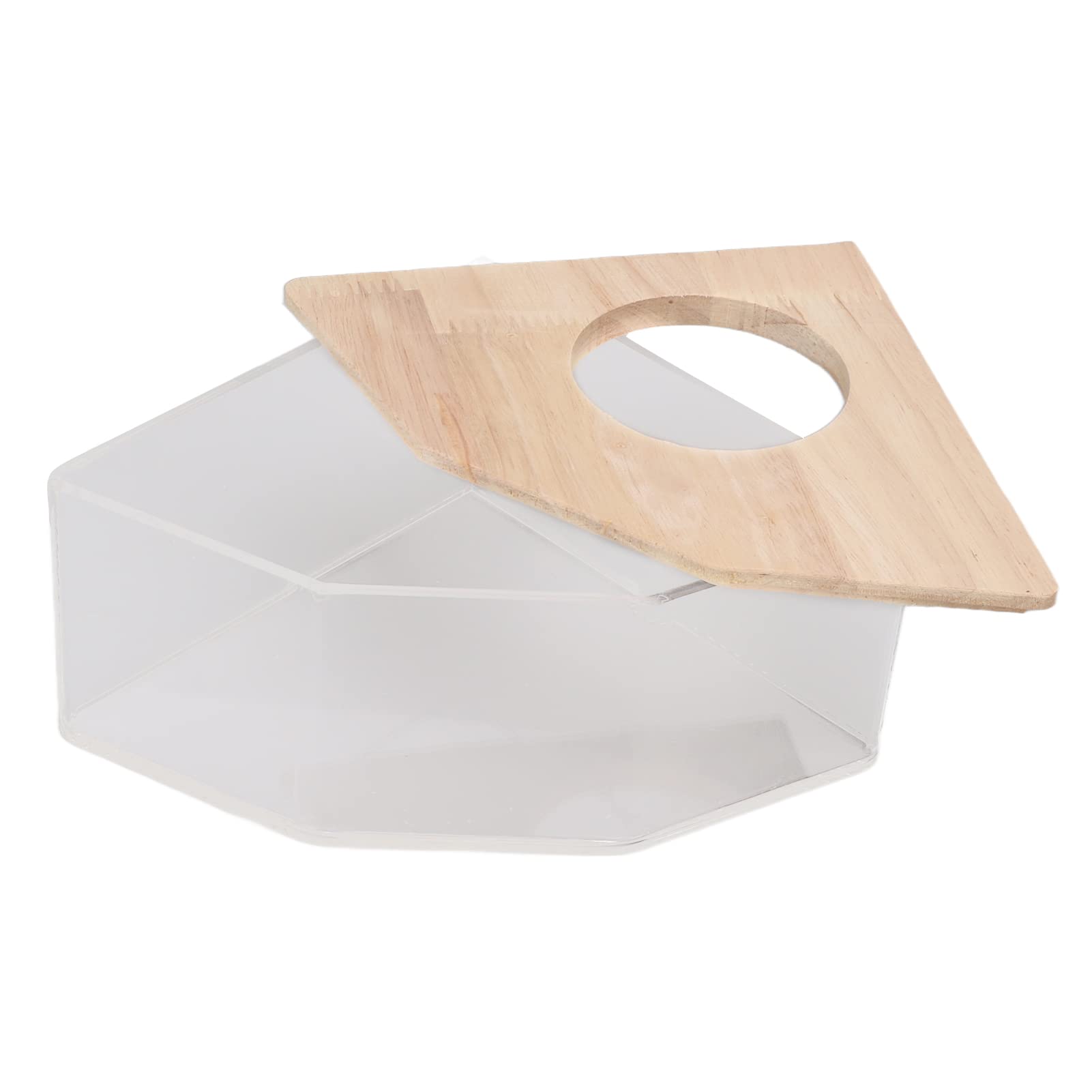EVTSCAN Hamster Sand Bath Box - Acrylic Small Pet Bathroom with Right Angle Fan for Dwarf Hamsters & Gerbils - Perfect for Cage Cleaning & Playtime