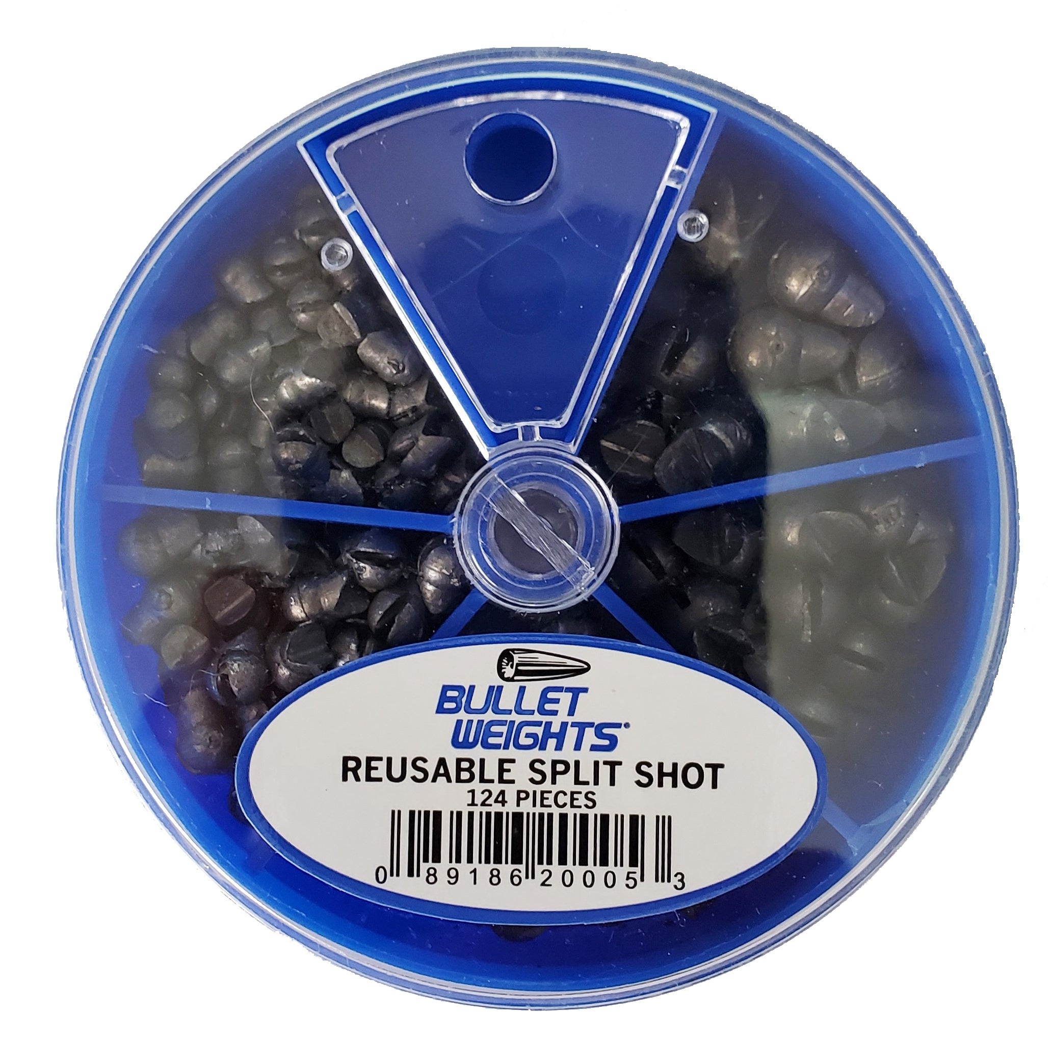 Bullet Weights Reusable Split Shot Selector Kit - 124 Piece Fishing Sinkers Set for Bass, Trout & Walleye - Perfect for Freshwater & Saltwater Fishing