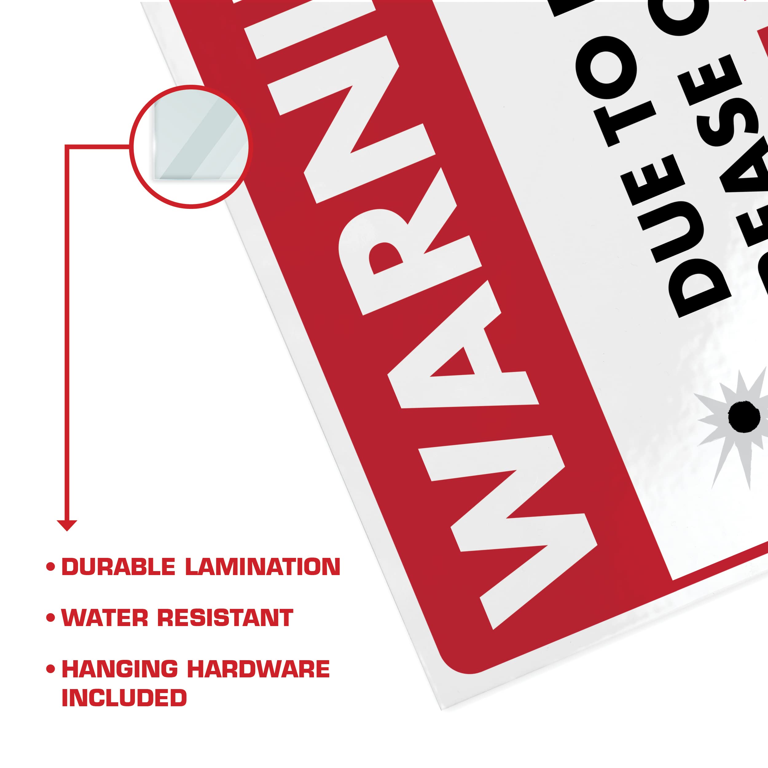 ENVISIONED Signage - Funny Warning Sign for Home Security & No Trespassing - 8.5