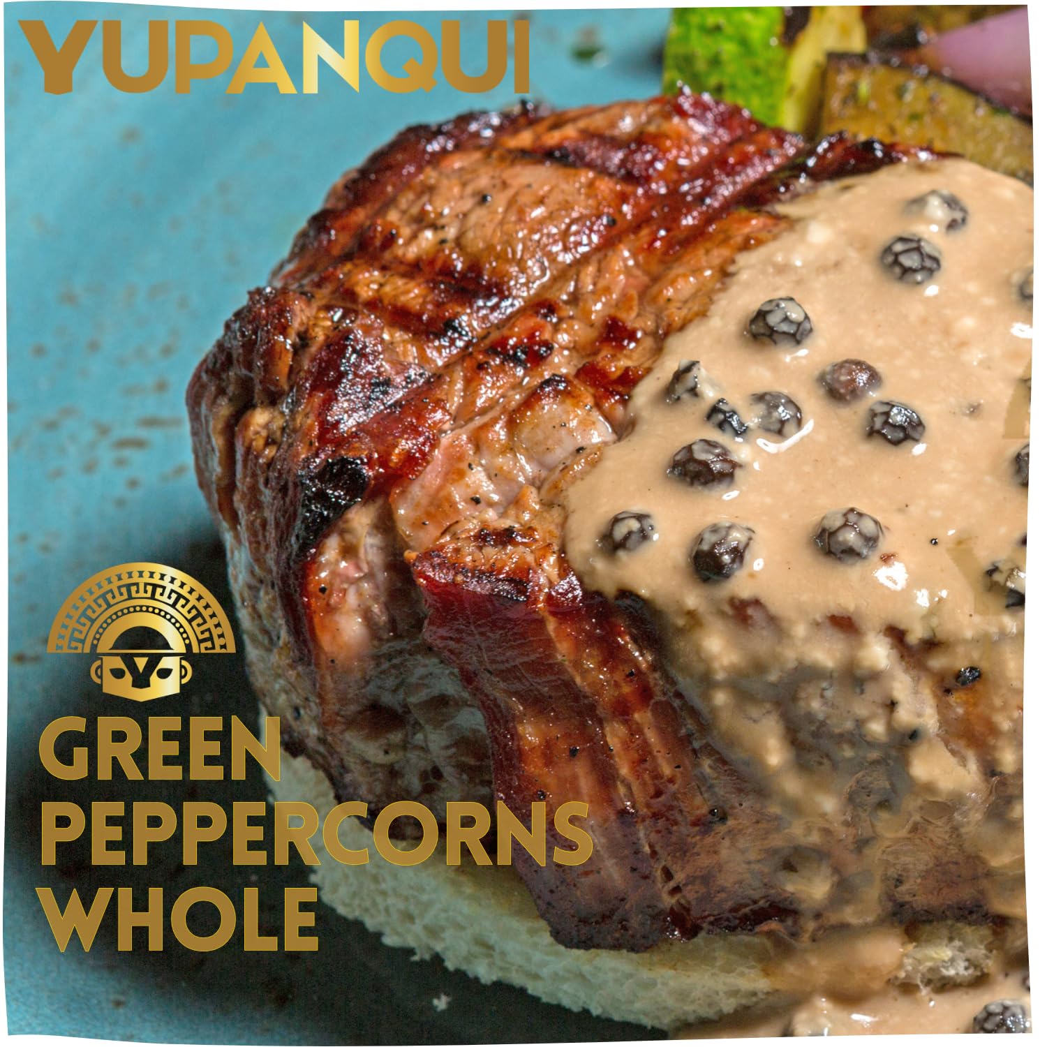 Organic Green Peppercorns Whole 4oz - YUPANQUI Premium Gourmet Peppercorns for Grinder Refill | Fresh, Aromatic & Chemical-Free | Perfect for Steak, Pasta, Salads & Home Cooking