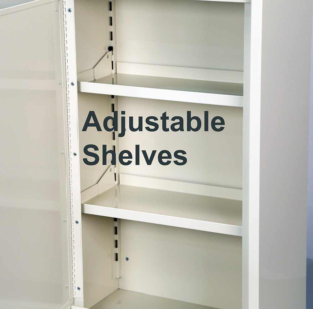Extra Wide Single Door Wall Storage Cabinet with Key Lock - Secure Organizer for Home, Office, Garage & Closet Storage Solutions
