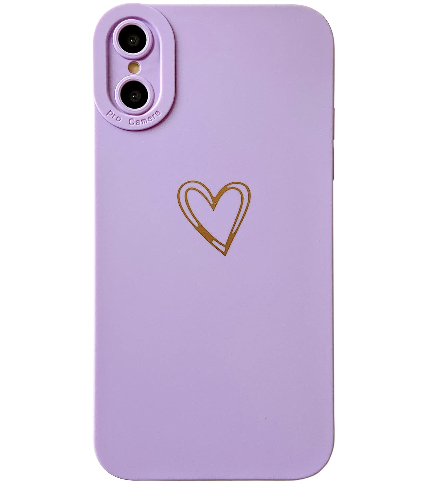 Qokey Cute Heart Plated iPhone X/Xs Case 5.8