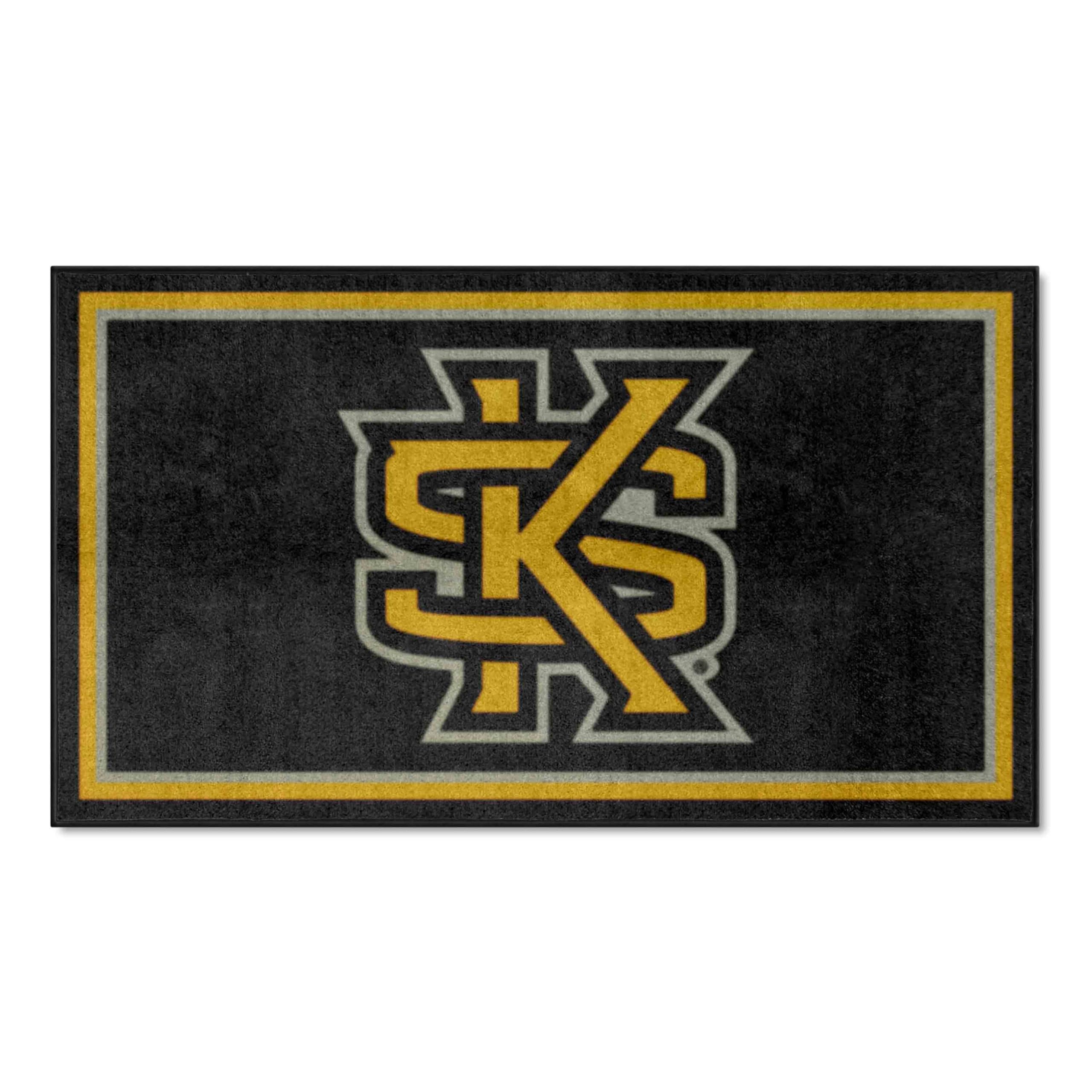 FANMATS 19745 NCAA Kennesaw State Owls 3ft x 5ft Plush Area Rug - College Team Logo Soft Carpet for Sports Fans, Dorm Room Decor, Game Day Tailgating & Home Floor Mat | Perfect for Bedroom, Living Room, Man Cave and Football Parties