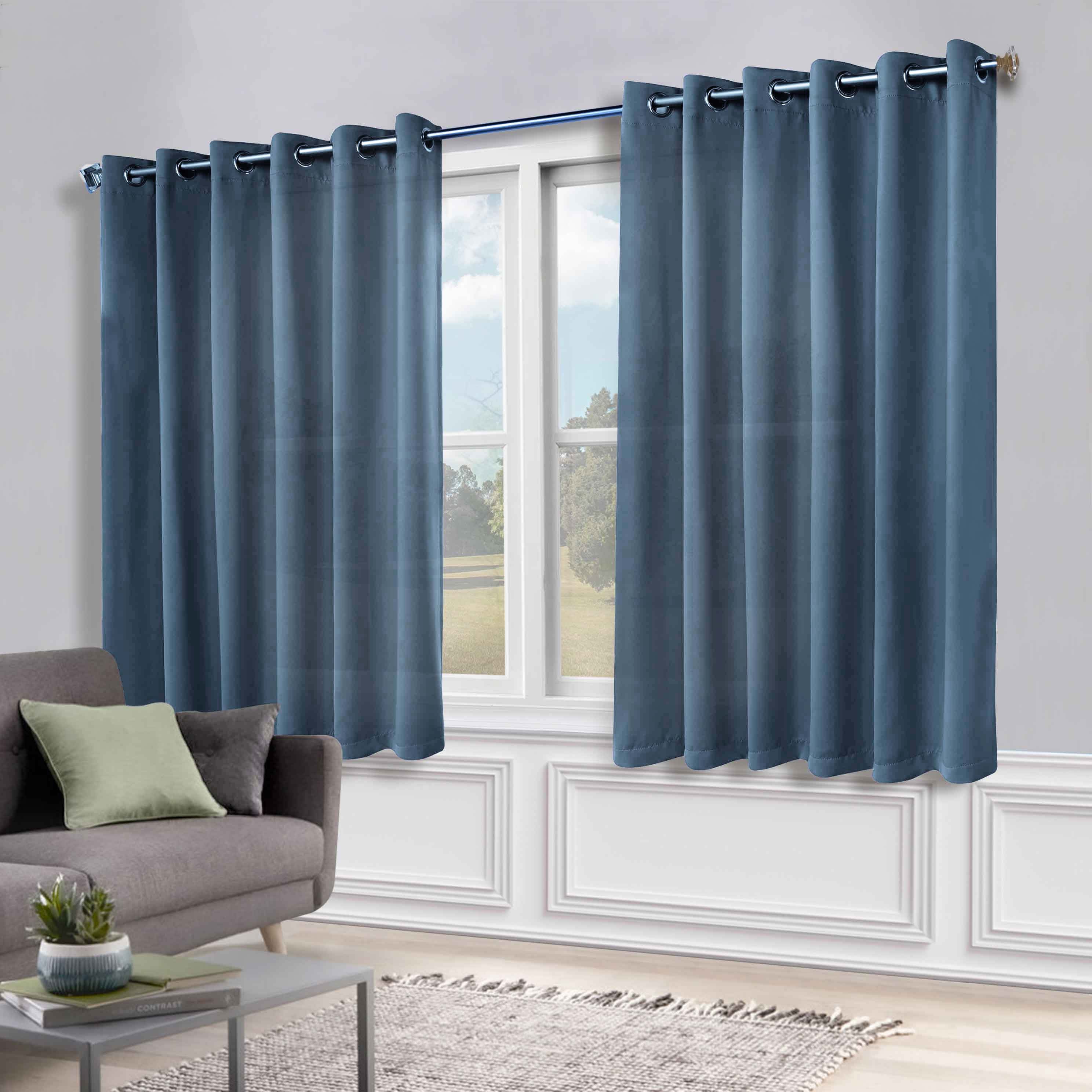 Machine Washable Blackout Curtains Set of 2 - Solid Color Room Darkening Window Treatments for Bedroom & Nursery - Blocks Light & Noise for Better Sleep
