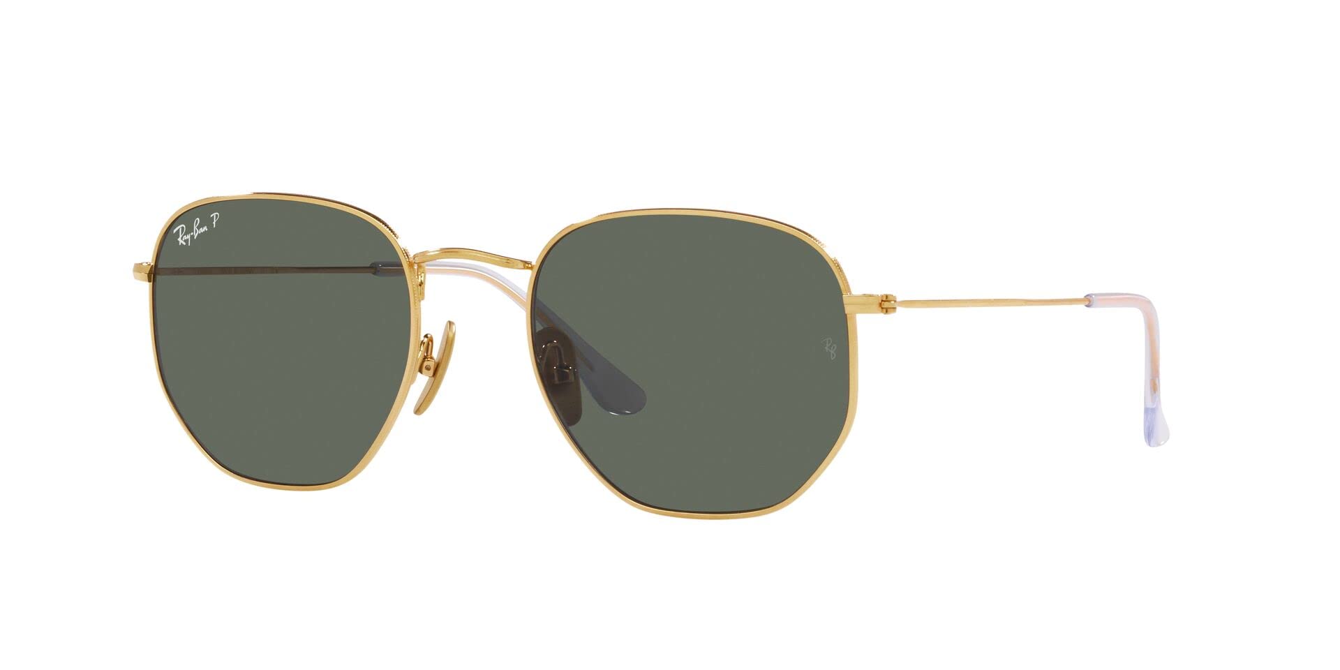 Ray-Ban RB8148 Hexagonal Titanium Sunglasses for Men & Women - Polarized UV Protection - Stylish Retro Fashion Shades for Driving, Beach & Outdoor Activities