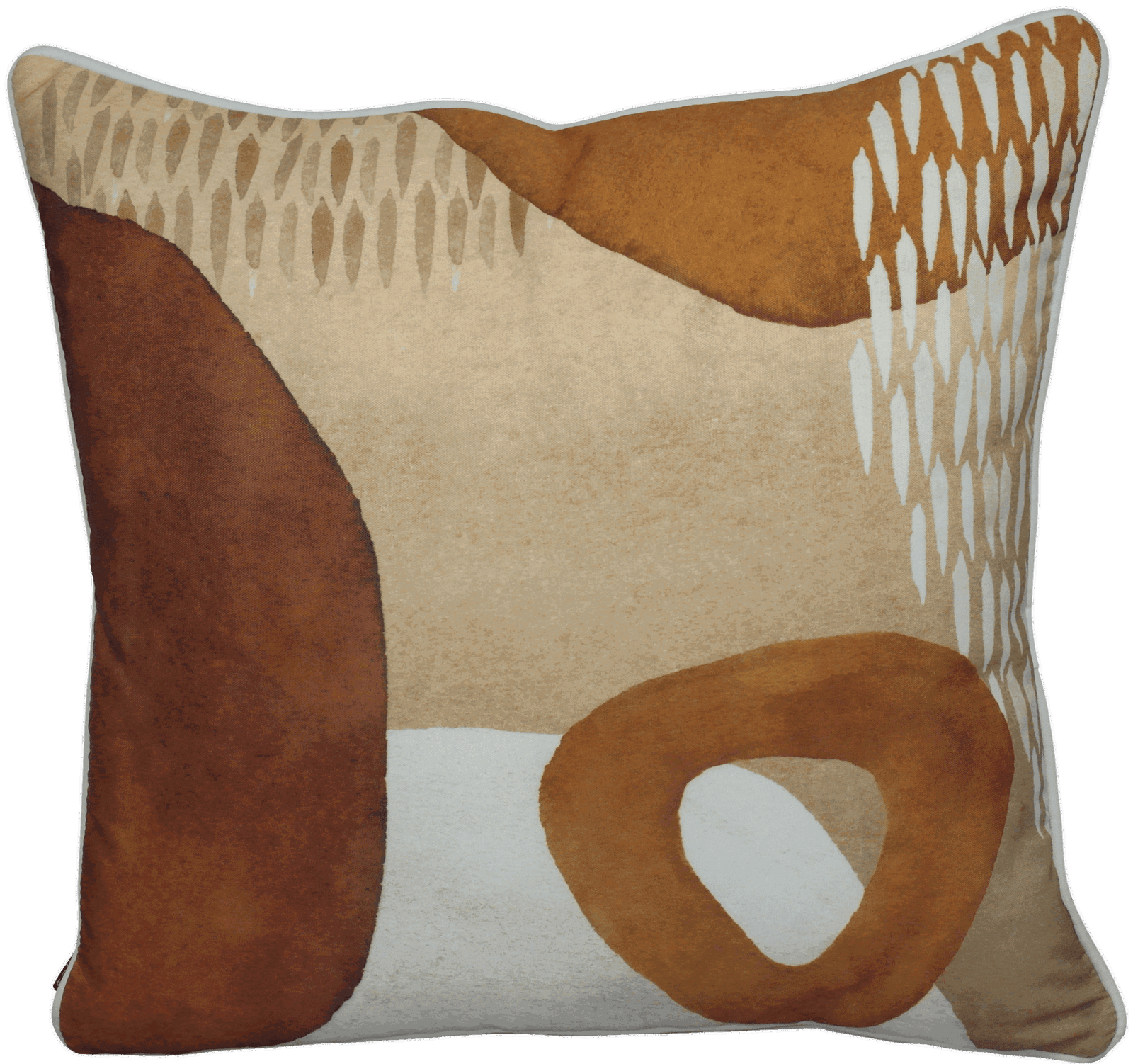 Bondi Red Centre 45 x 45 cm Piped Cushion - Premium Decorative Throw Pillow for Sofa, Bed & Home Decor