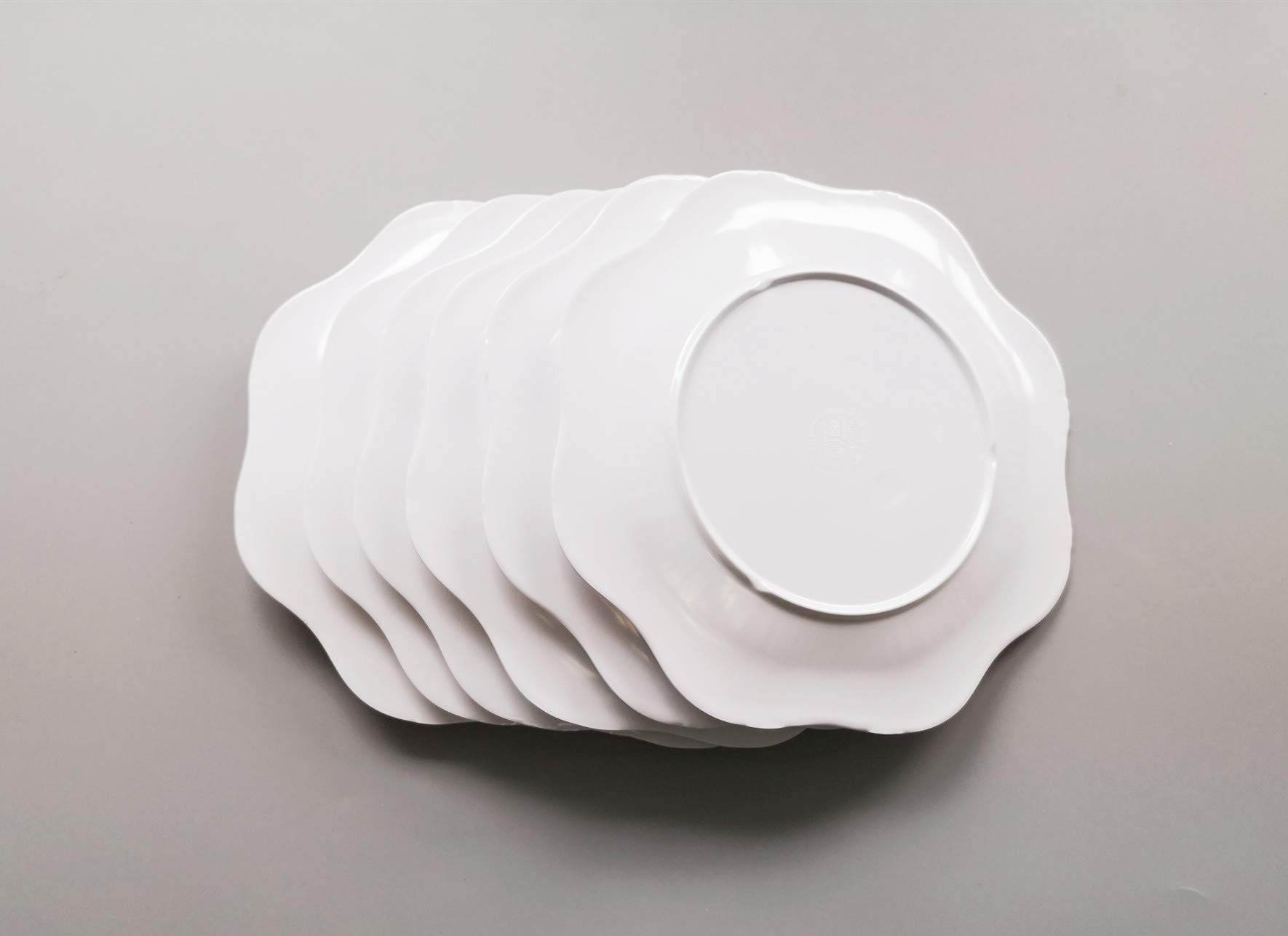 6-Piece Melamine Dinner Plates Set - 11 Inch Durable White Plates for Indoor & Outdoor Dining - Perfect for Restaurants, Picnics, and Everyday Use