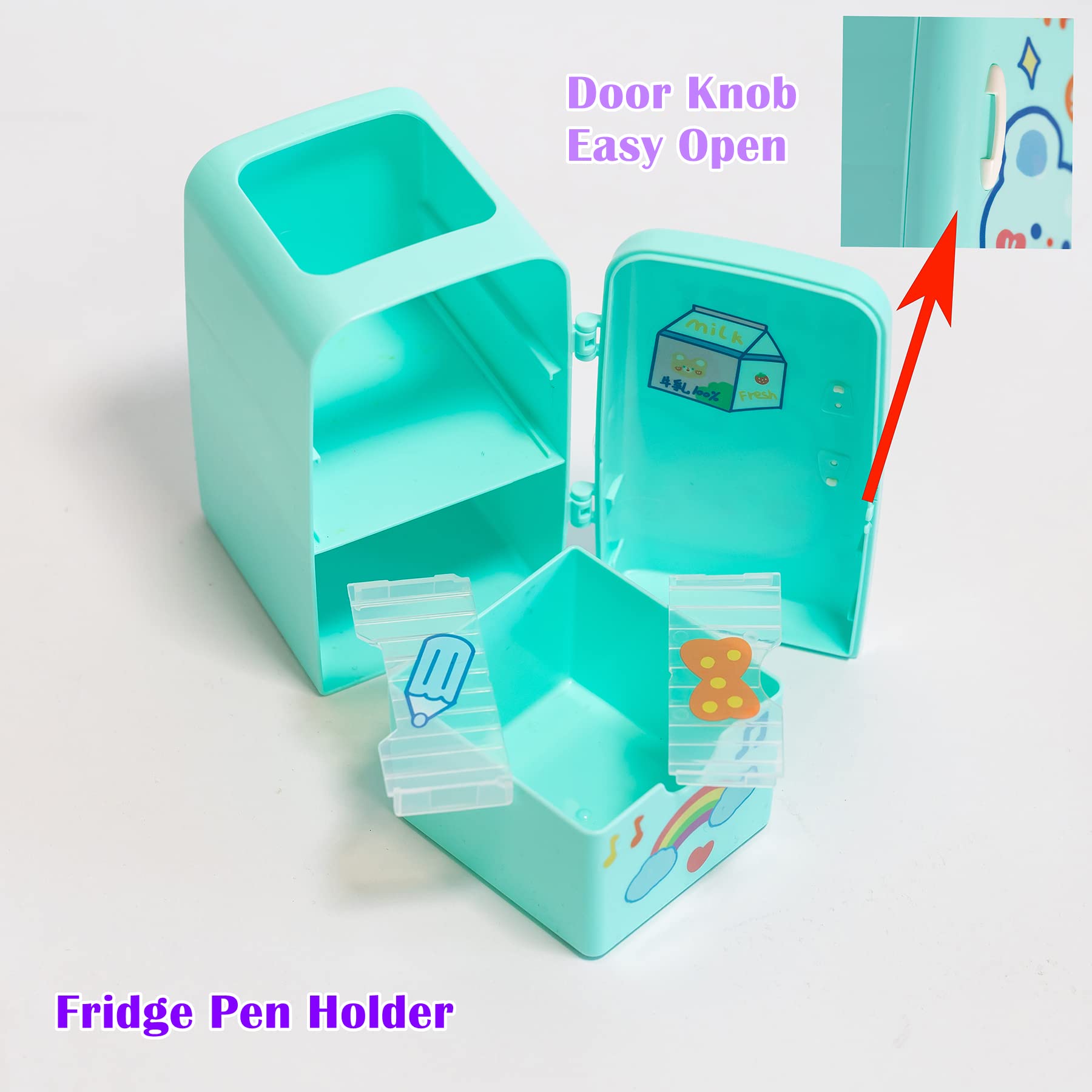 Premium Pen Storage Holder with Drawer - Multifunctional Desk Organizer for Pens, Pencils & Office Supplies | Perfect for School, Home Office & Workspace Organization (Green)