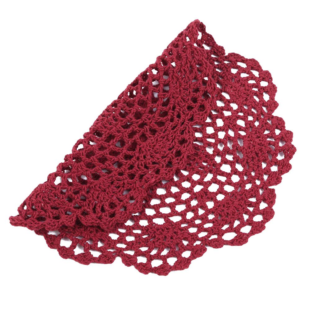 Handmade Oval Crochet Cotton Lace Coasters Set - Elegant Table Placemats for Home, Kitchen, Sofa & Mug Decor - Perfect for Tea Parties, Coffee Time and Dining Table Protection