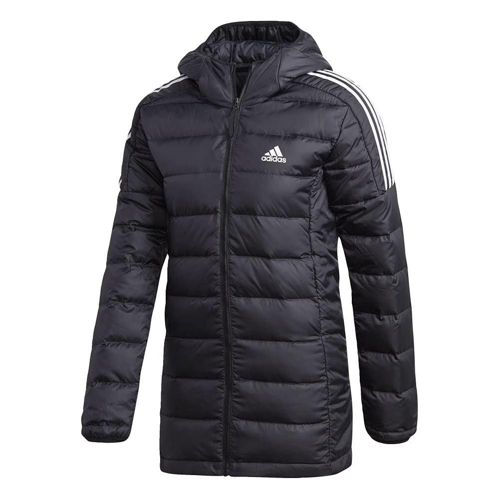 Adidas Women's Essentials Lightweight Down Hooded Winter Parka Jacket - Warm & Waterproof for Outdoor Activities, Hiking & Cold Weather