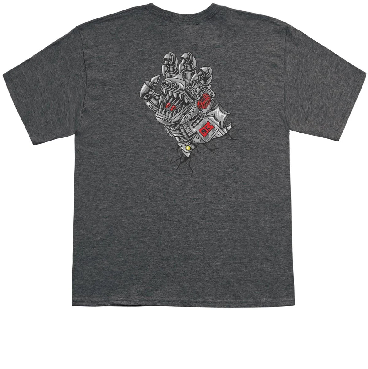 Santa Cruz Godzilla Youth Mecha Hand Graphic T-Shirt - Dark Heather - Cool Anime & Monster Design for Kids - Perfect for School, Parties & Casual Wear