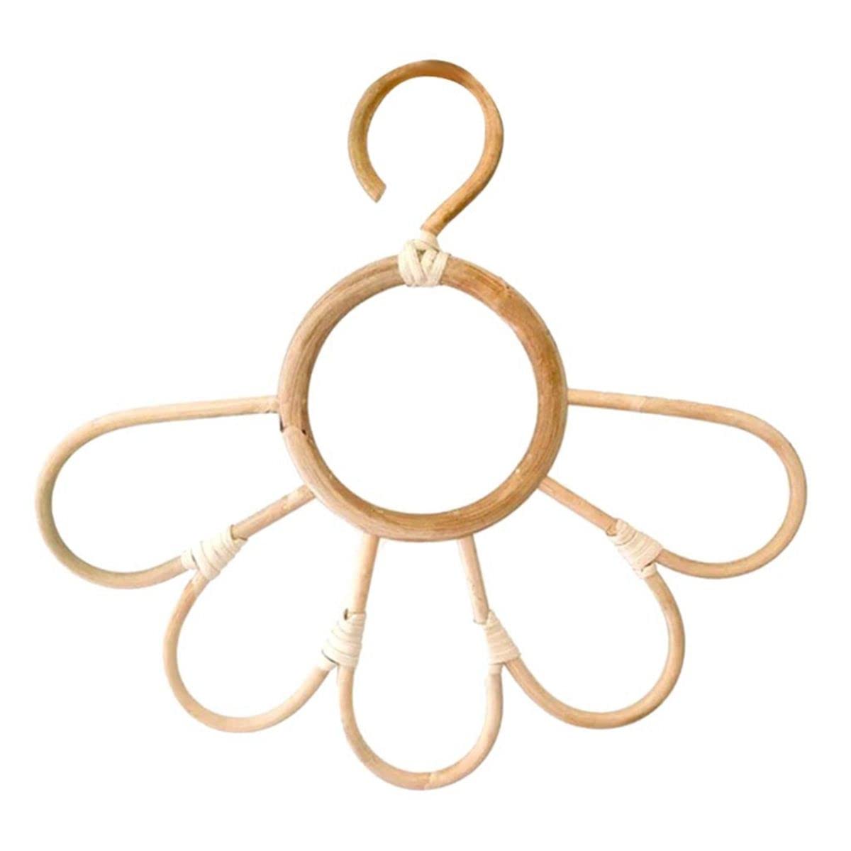 Stylish Rattan Drying Rack & Nursery Clothes Organizer - Space-Saving Hanging Holder for Kids' Clothes, Hats & Garments | Perfect for Small Spaces, Baby Rooms & Laundry Organization
