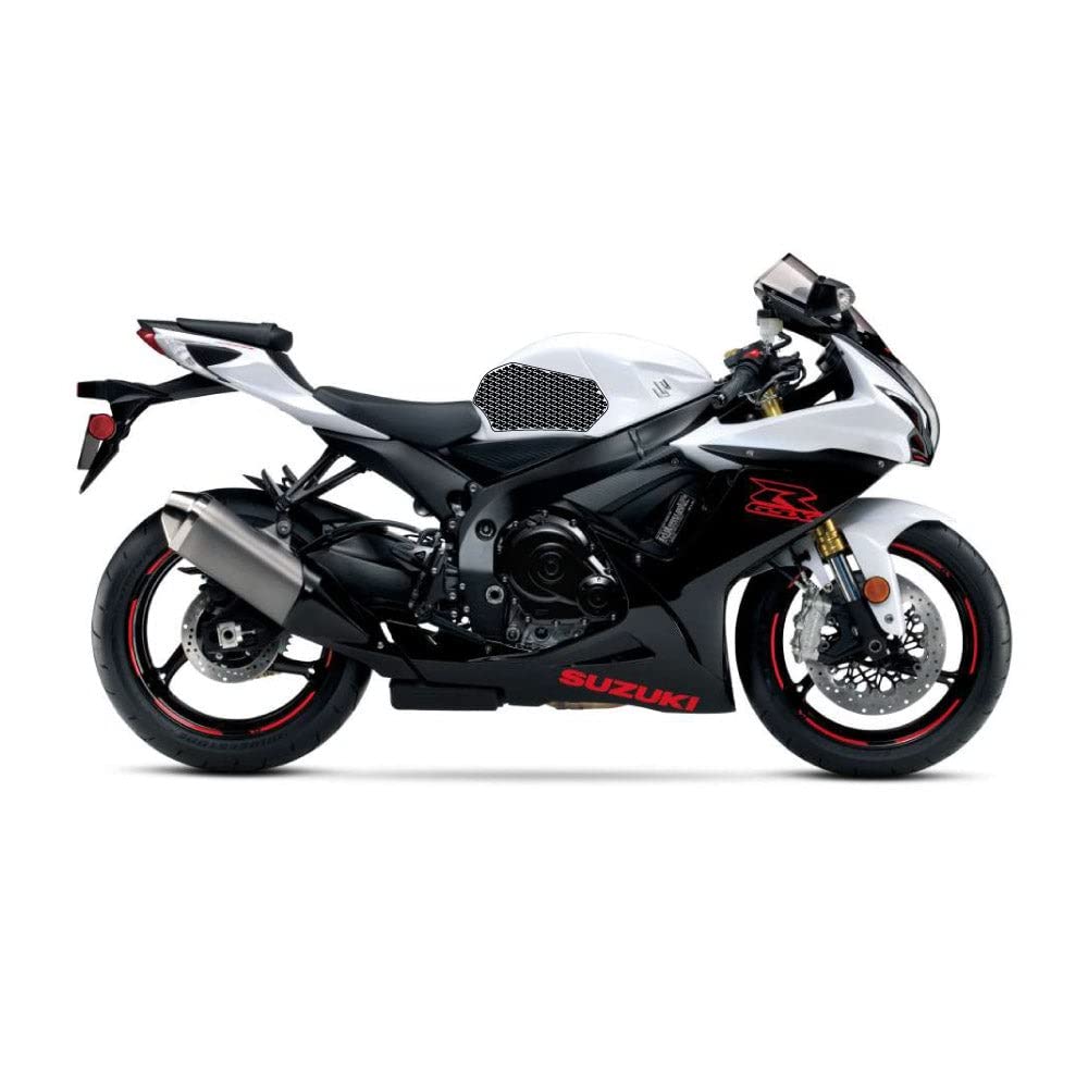 Stompgrip Motorcycle Traction Pads - Street Bike Kit for Enhanced Grip & Control - Icon Model 0057 (Black) - Perfect for Sport Bikes & High-Performance Riding