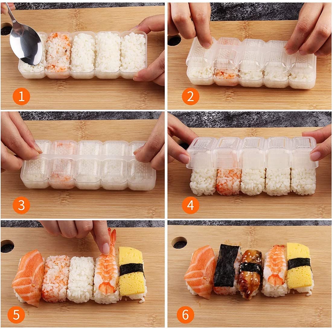 Premium Japanese Sushi Press Nigiri Maker - Authentic Rice Ball Mold & Sushi Mold Press - Made in Japan - Perfect for Home Sushi Making, Bento Boxes & Party Platters
