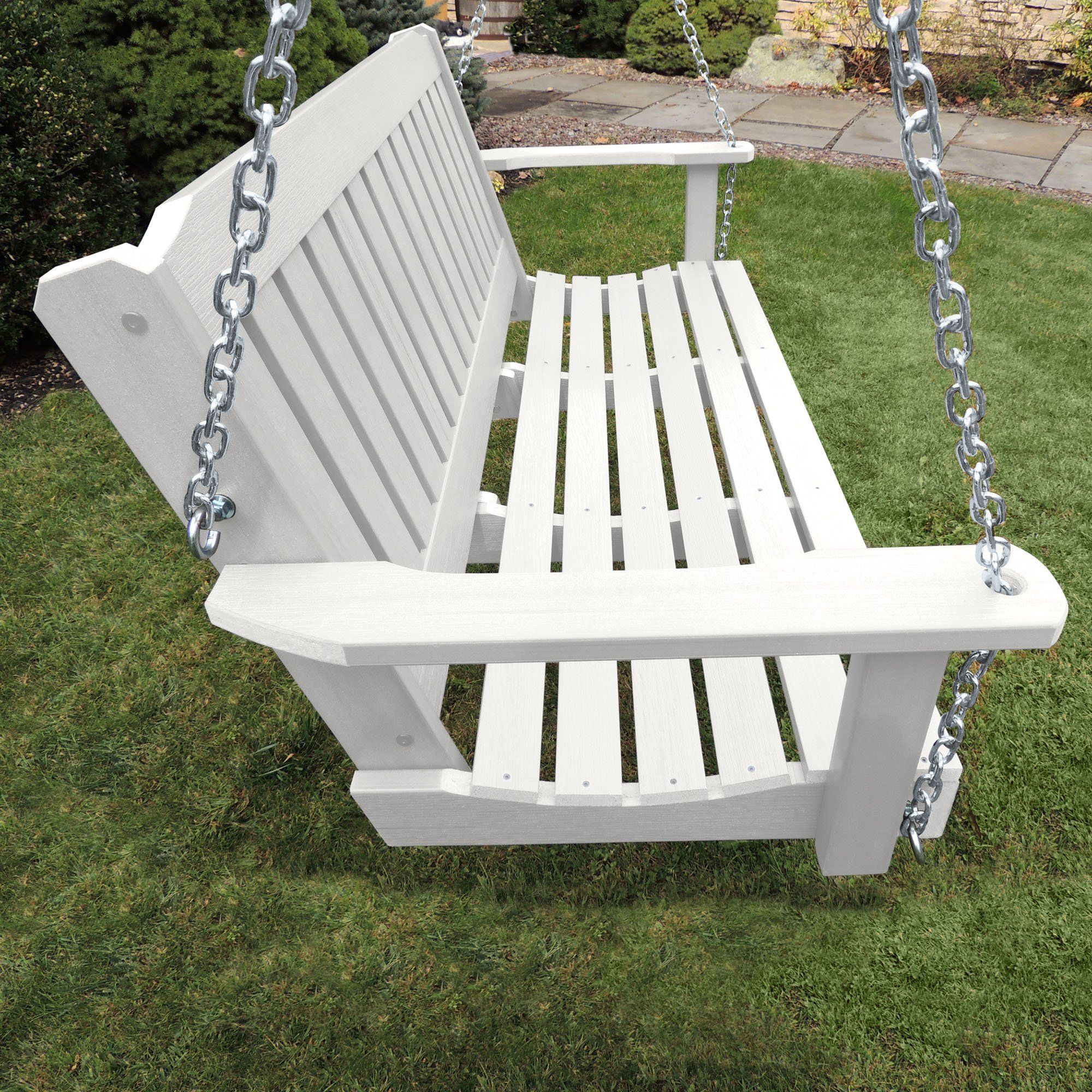 5ft Lehigh Porch Swing - Heavy Duty Outdoor Hanging Bench for Garden, Patio, Deck - Perfect for Relaxing & Lounging in Backyard, Front Porch or Balcony