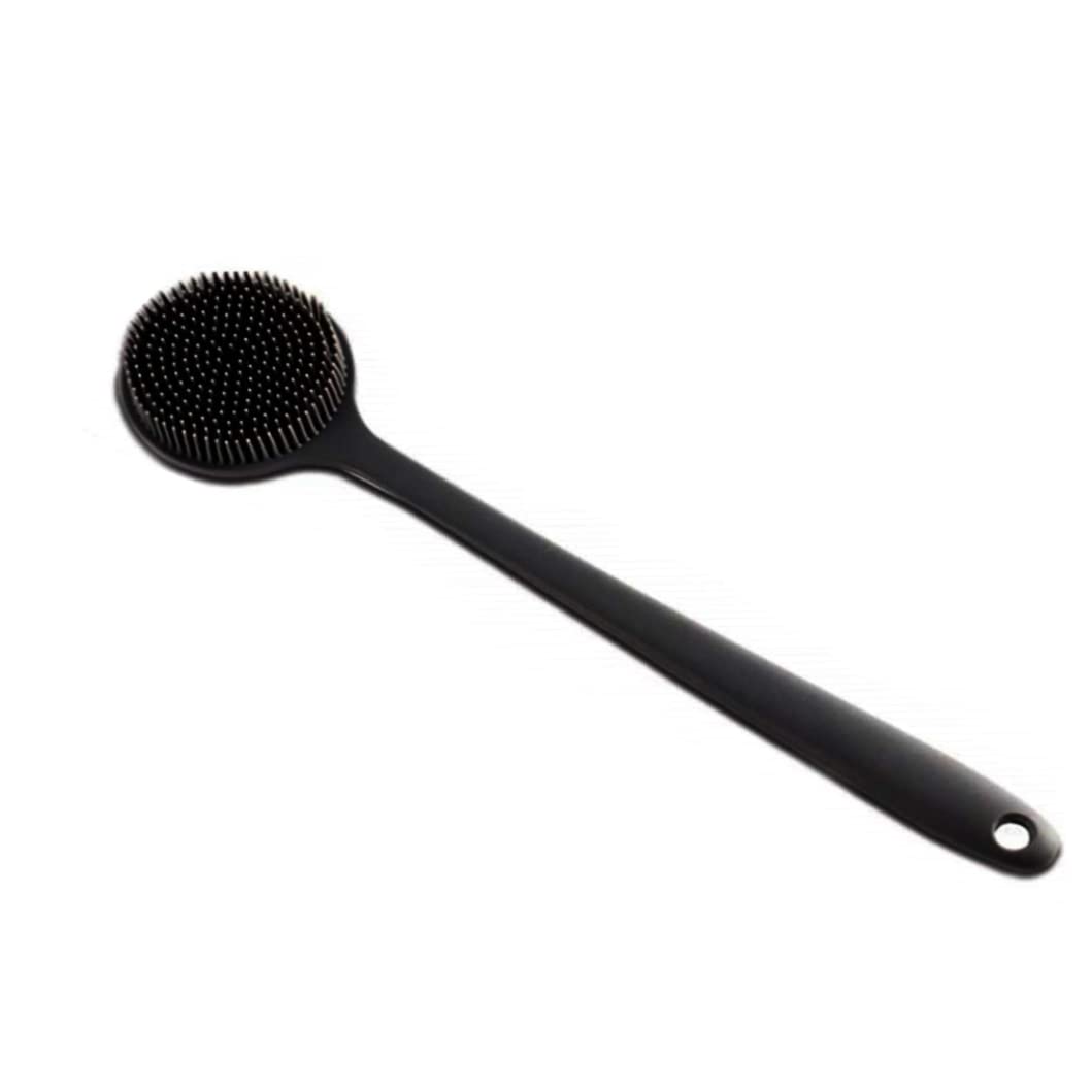 Long Handle Silicone Body Scrubber & Back Brush - Exfoliating Shower Brush with Soft Bristles for Deep Cleansing - Perfect for Hard-to-Reach Areas & Spa-Like Exfoliation at Home