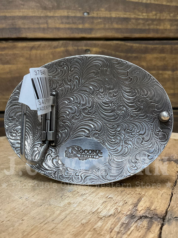 Nocona 37949 Longhorn Engraved Filigree Buckle - Multi-Color Western Belt Accessory for Cowboy Boots & Jeans