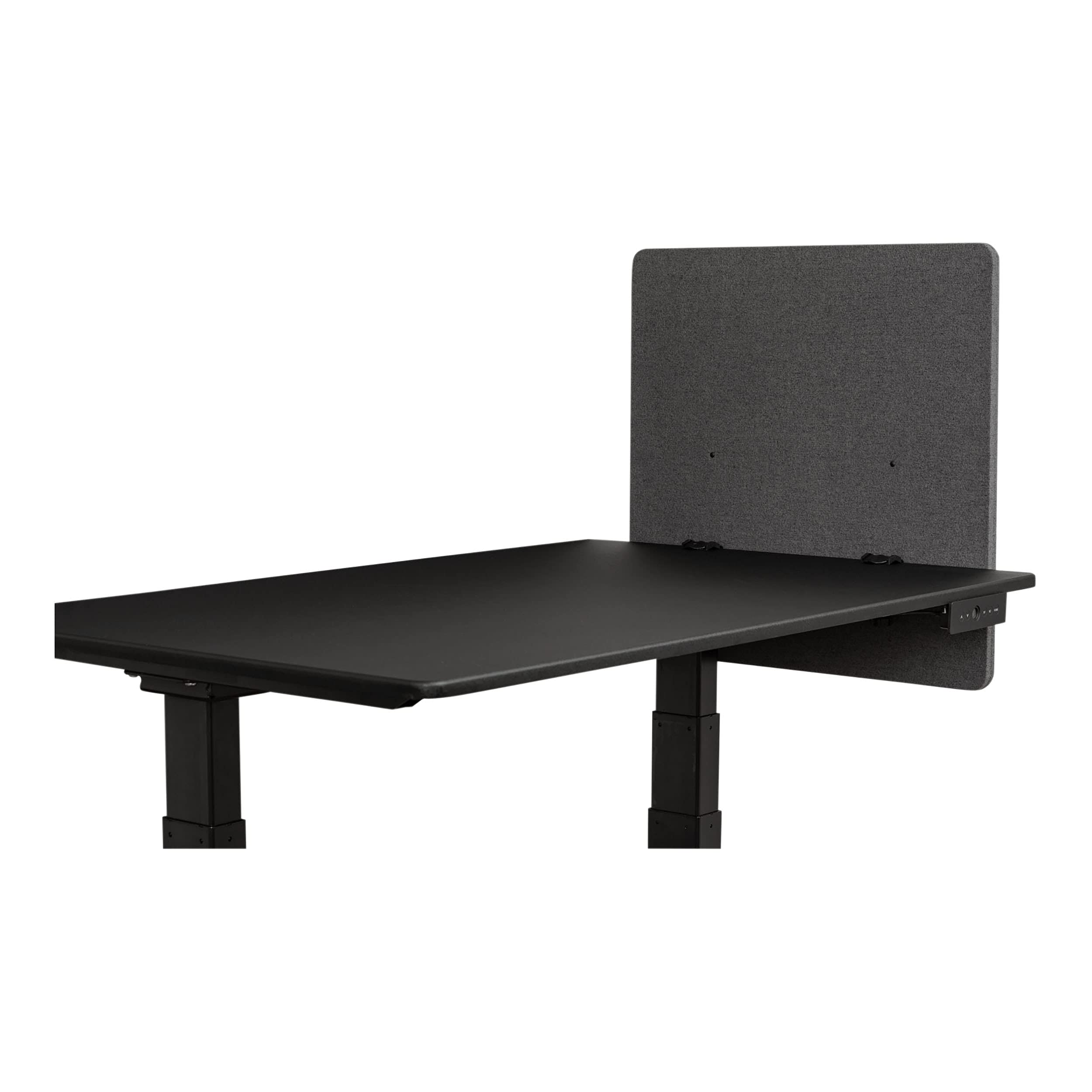 ReFocus Clamp-On Acoustic Desk Divider Privacy Panel - Noise Reducing & Visual Barrier for Stand Up Desks (Ash Gray, 23.6