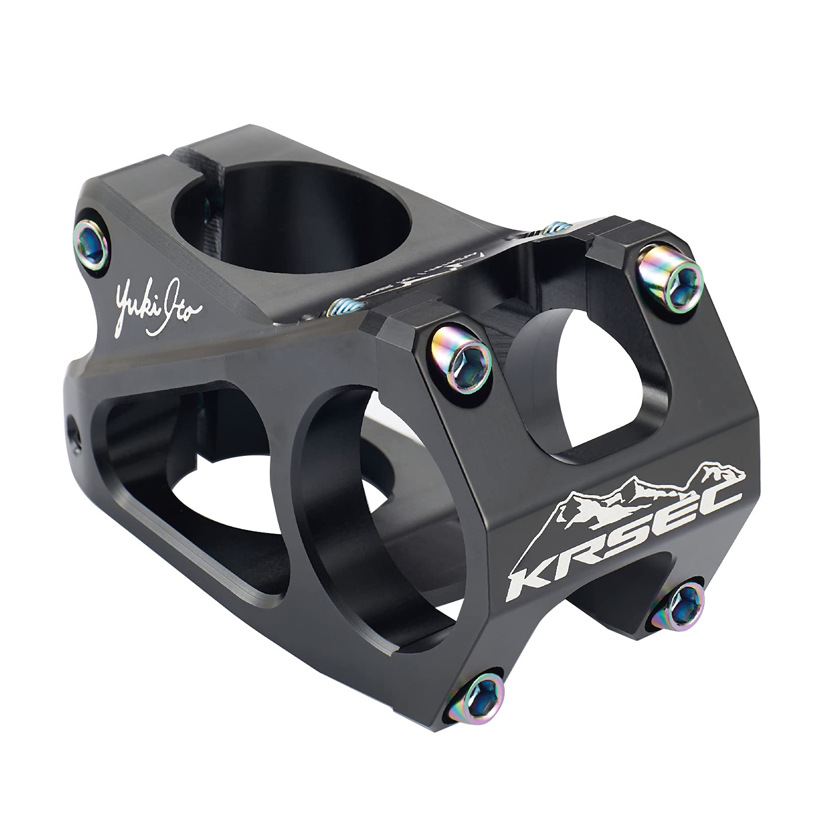FOXIMENG 45mm Aluminum Alloy CNC Mountain Bike Stem - 31.8mm Short Handlebar Riser for Road Bikes, MTB, BMX & Fixie Gear | Ultra-Light Cycling Handlebar Accessories | Perfect for Trail Riding, Commuting & Urban Cycling